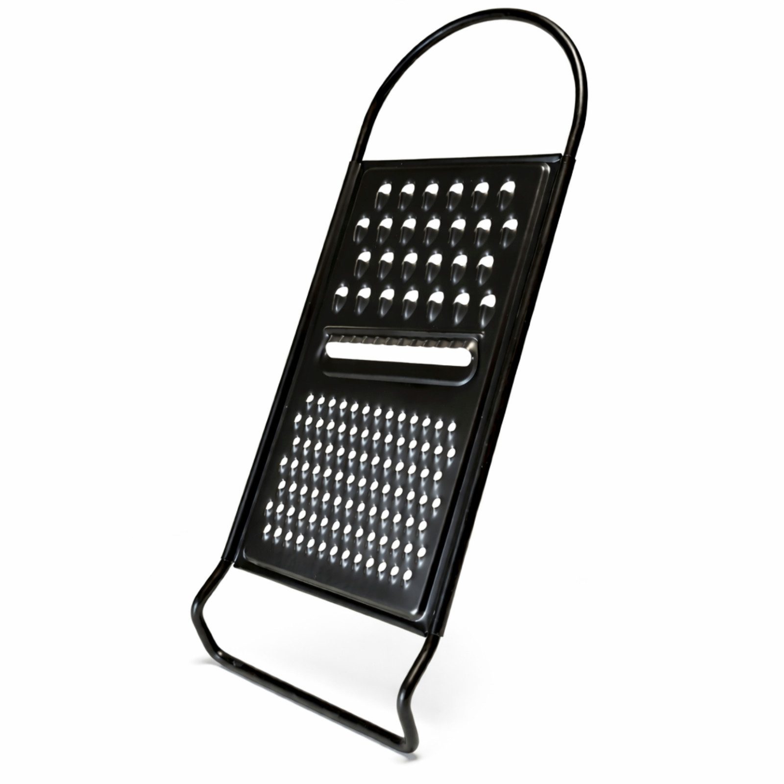 Koopman Küchenreibe Käsereibe Reibe Handreibe 28,5x11cm Metall Schwarz, Stahl, (Stück, 1-St., Packung), Haushalt, Rostfrei, Küchenutensil, versch. Reibearten, Flach