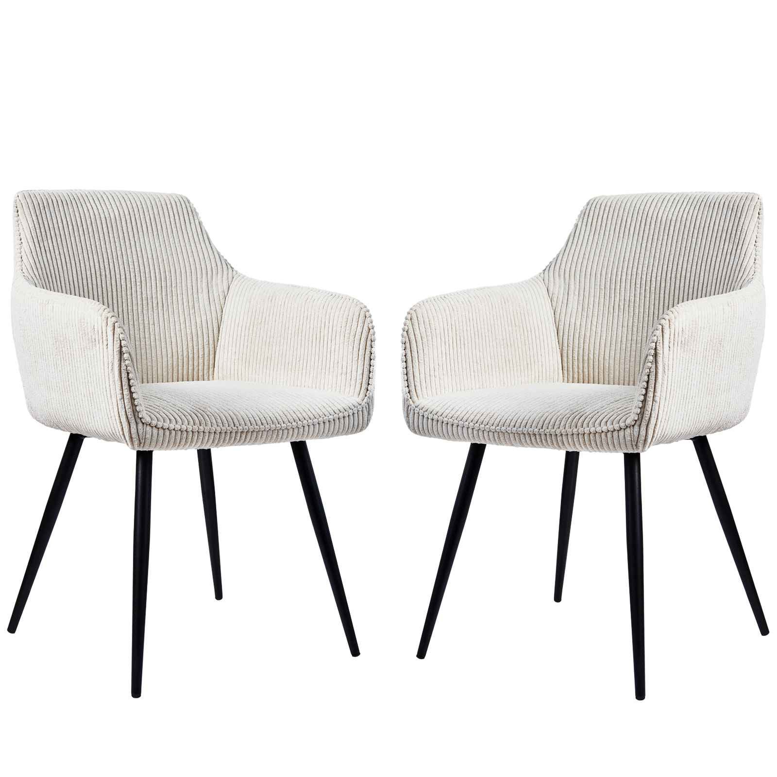 BBG Esszimmerstuhl Cord Esszimmerstühle im 2er-Set mit ergonomischem Design günstig online kaufen