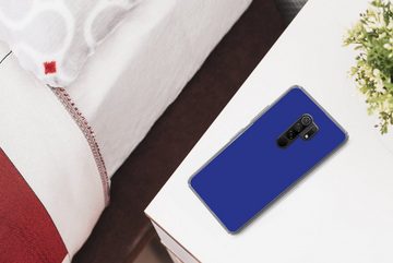 MuchoWow Handyhülle Blau - Einfarbig - Dunkelblau, Phone Case, Handyhülle Xiaomi Redmi 9, Silikon, Schutzhülle
