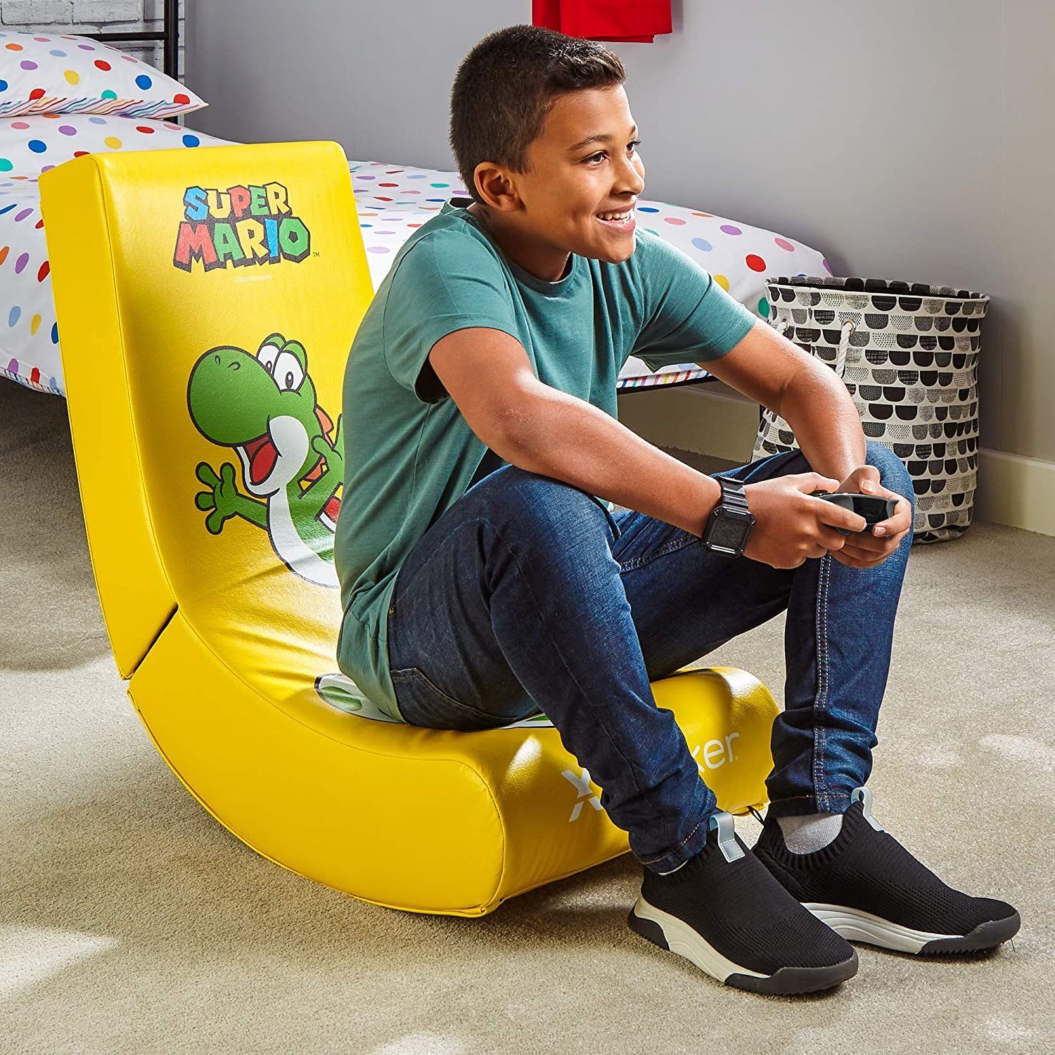 Yoshi Rocker Video Gaming-Stuhl Officially Licensed Rocker Nintendo Rocker X Mario X - Super ALL-STAR Collection