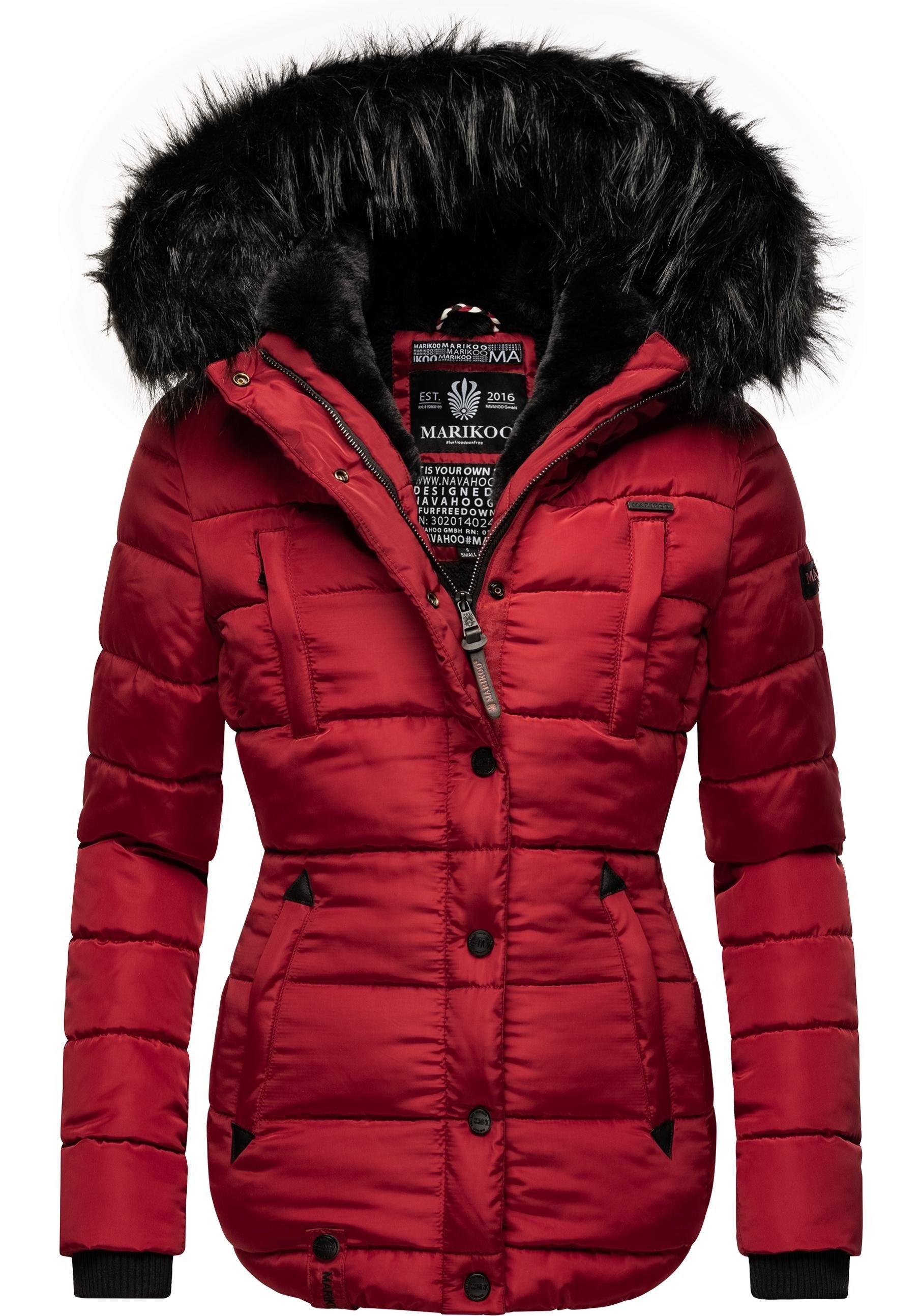 Marikoo Steppjacke "Lotusblüte" mitKapuze hochwertige Winter Jacke mit edle günstig online kaufen