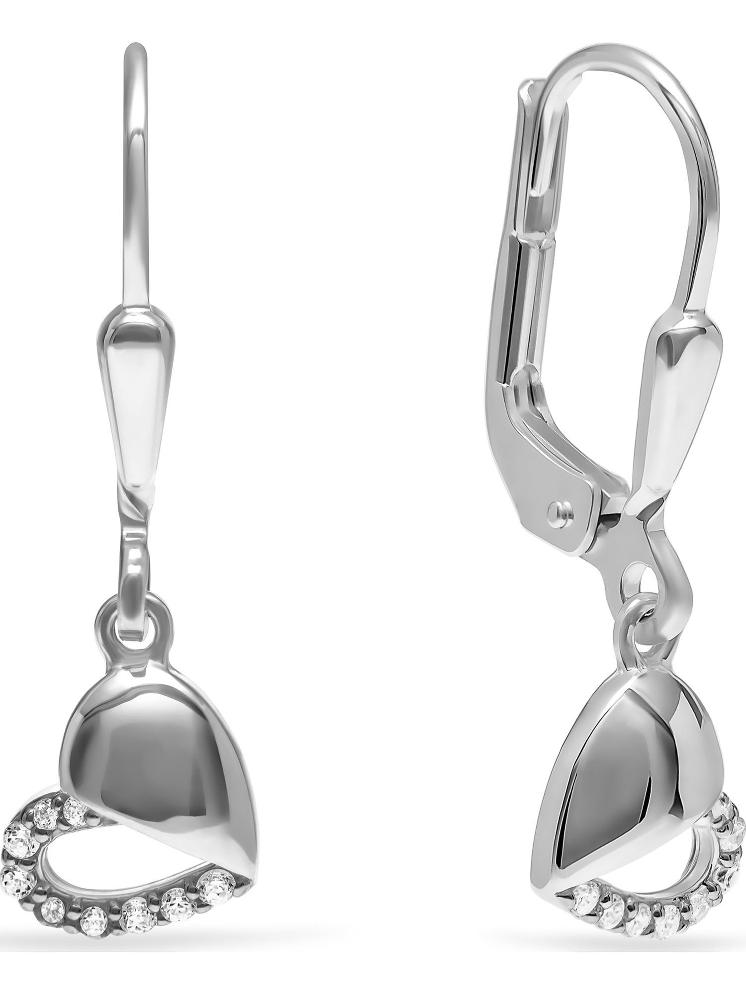 FAVS Paar Ohrhänger FAVS Mädchen-Ohrhänger 925er Silber 18 Zirkonia