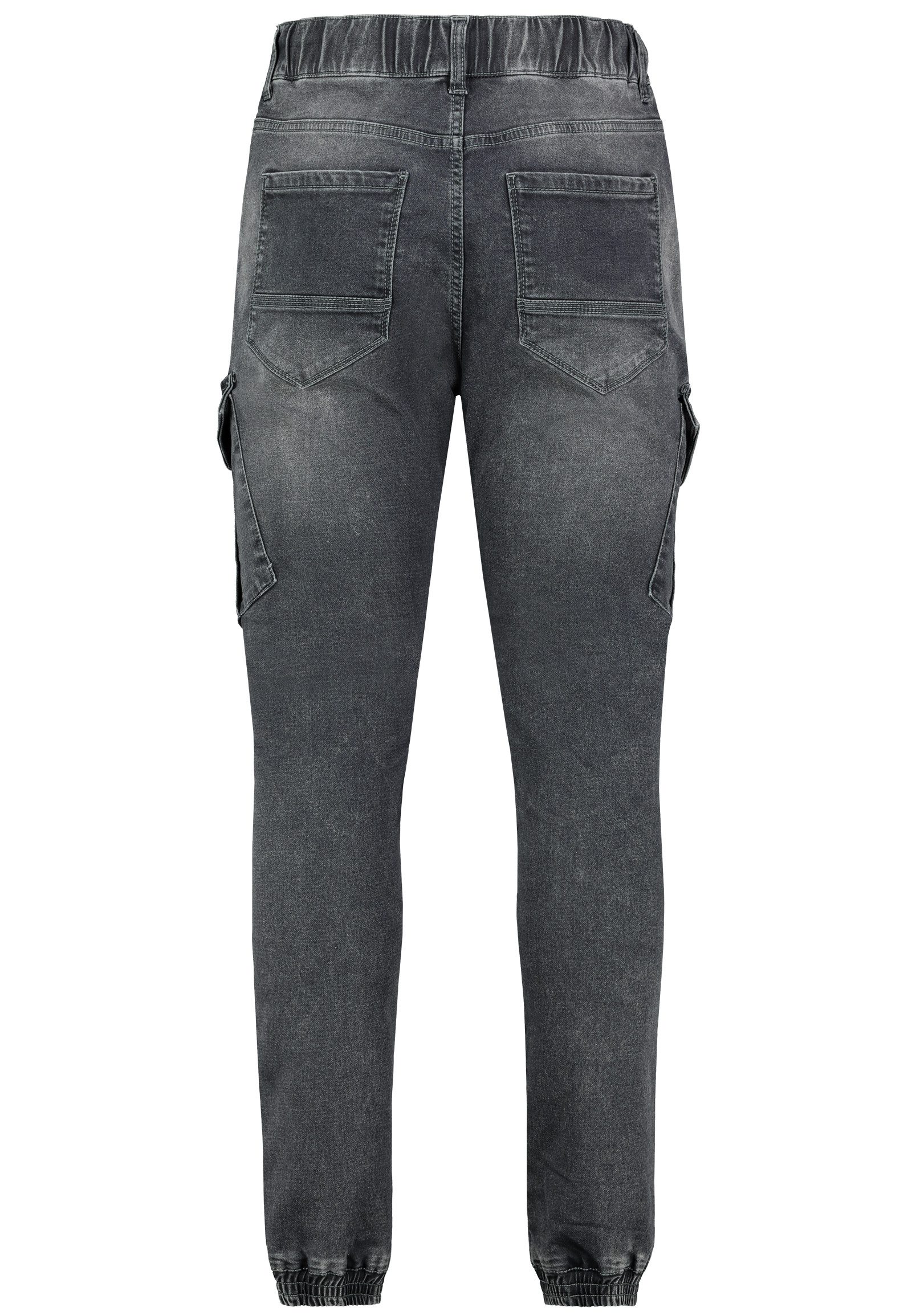 SUBLEVEL Regular-fit-Jeans Jogging Jeans mit Seitentaschen und Kordelzug Jogger Jeans Pant