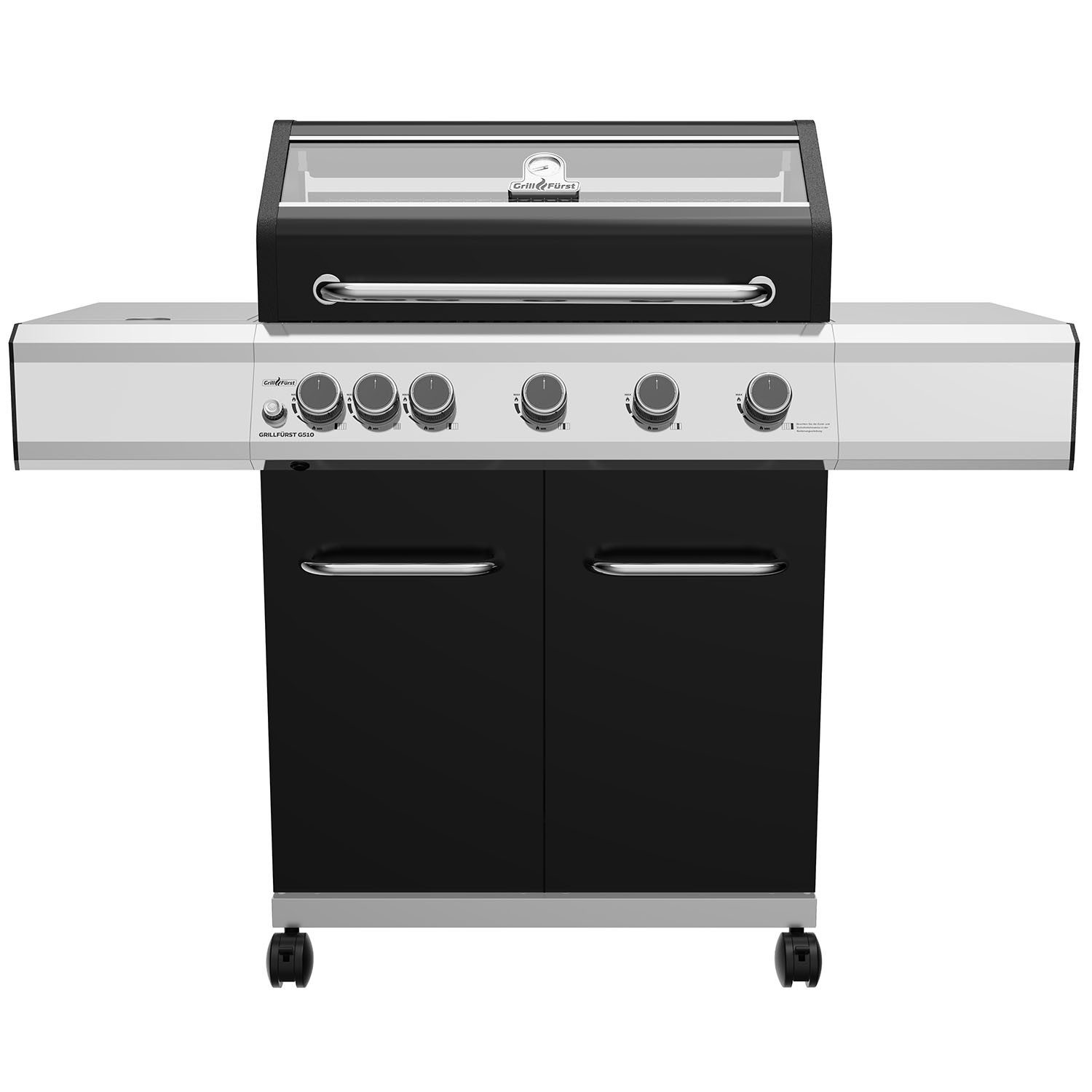 Grillfürst Gasgrill Grillfürst G510G 5-Brenner Hochtemperaturbrenner und Gusseisen Rosten