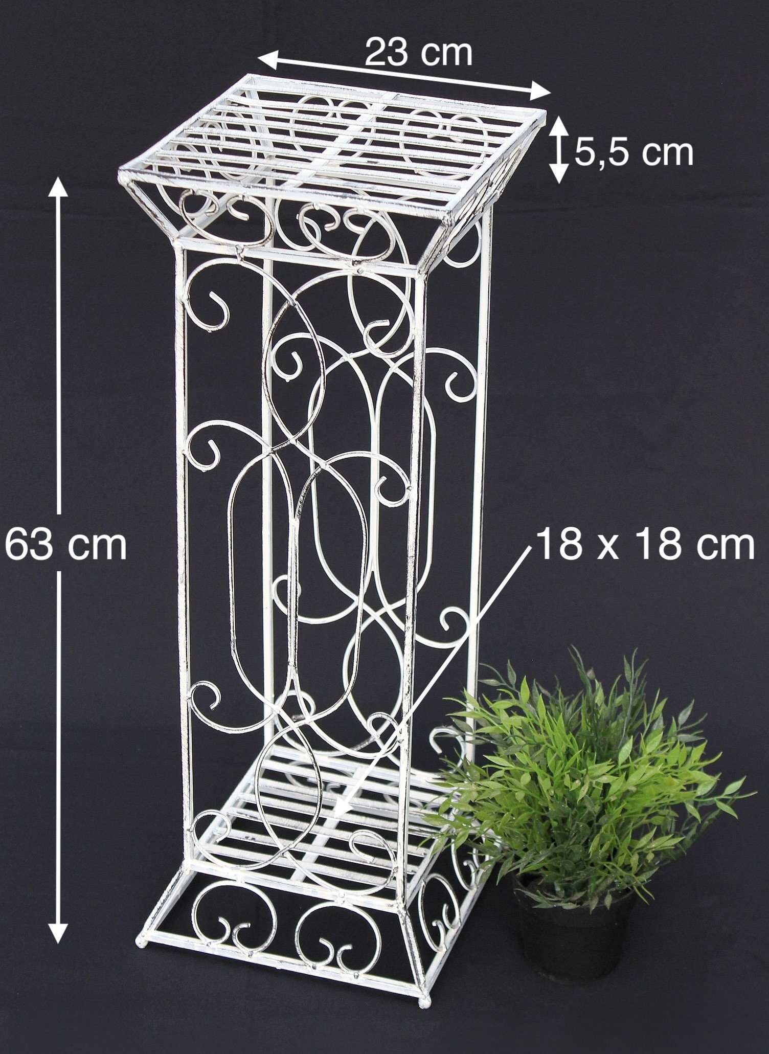 DanDiBo Blumenhocker Metall Weiß Eckig 63 günstig online kaufen