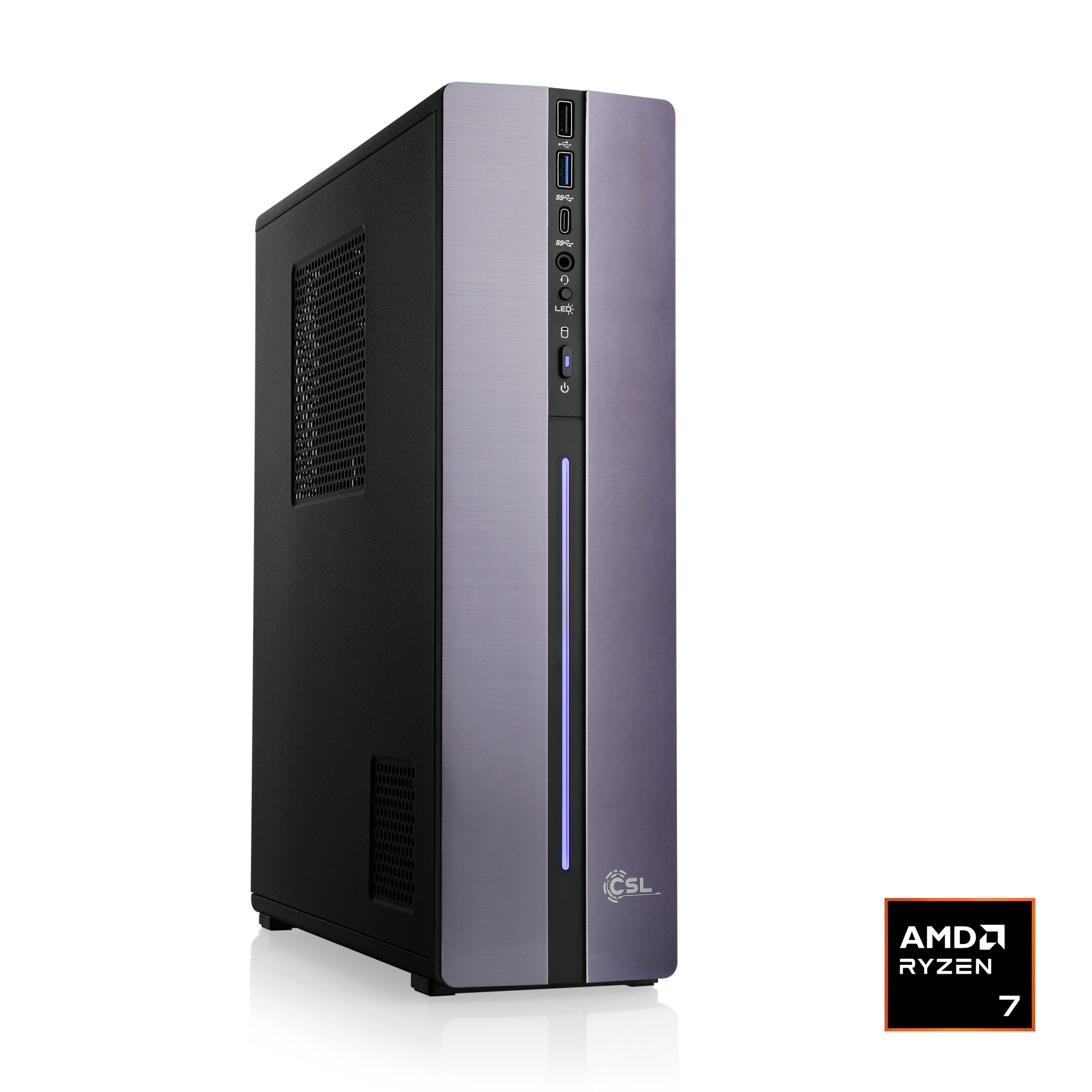 CSL Gemini Slim V24714 PC (AMD Ryzen 7 9700X, 0, 16 GB RAM, 1000 GB SSD, Luftkühlung)