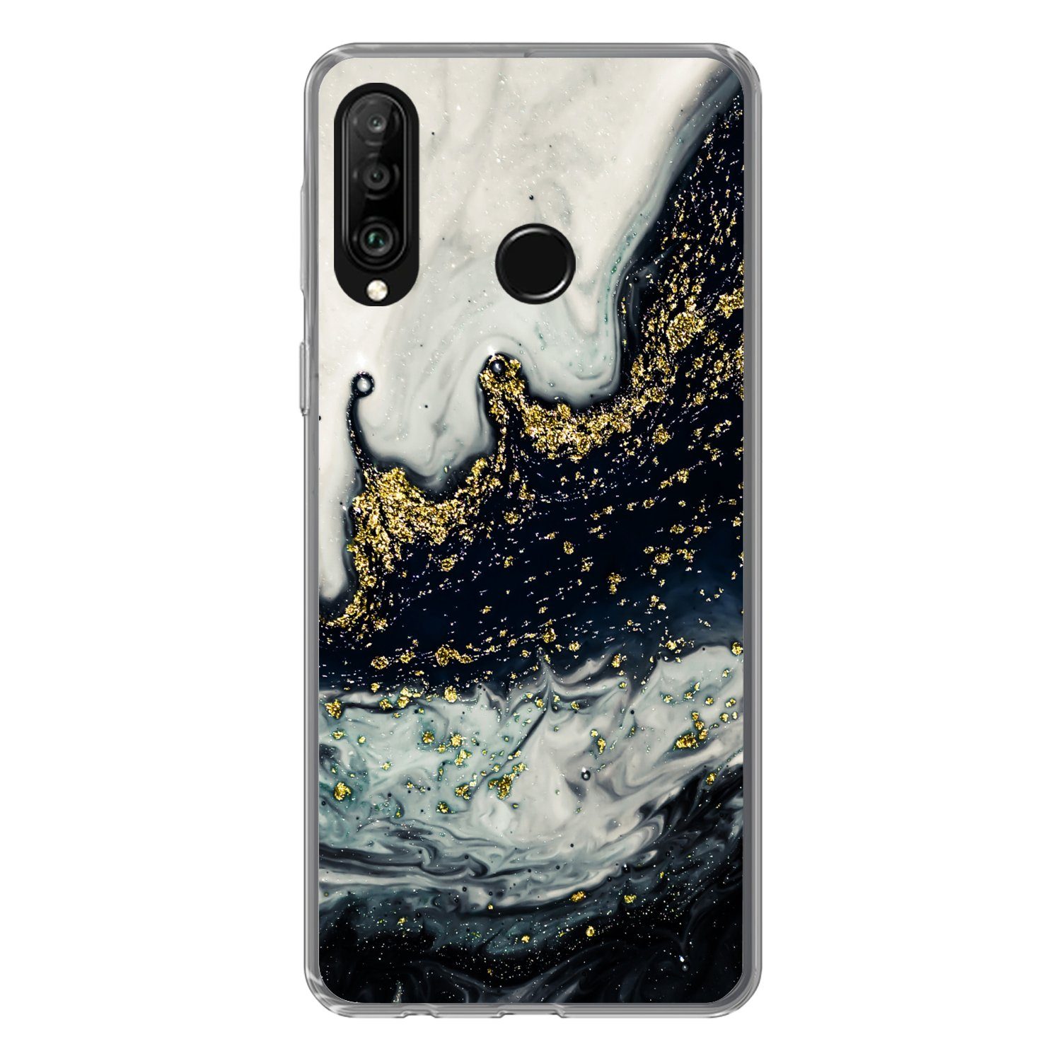 Handyhülle für Huawei P30 Lite Marmor - Abstrakt - Gold - Luxus