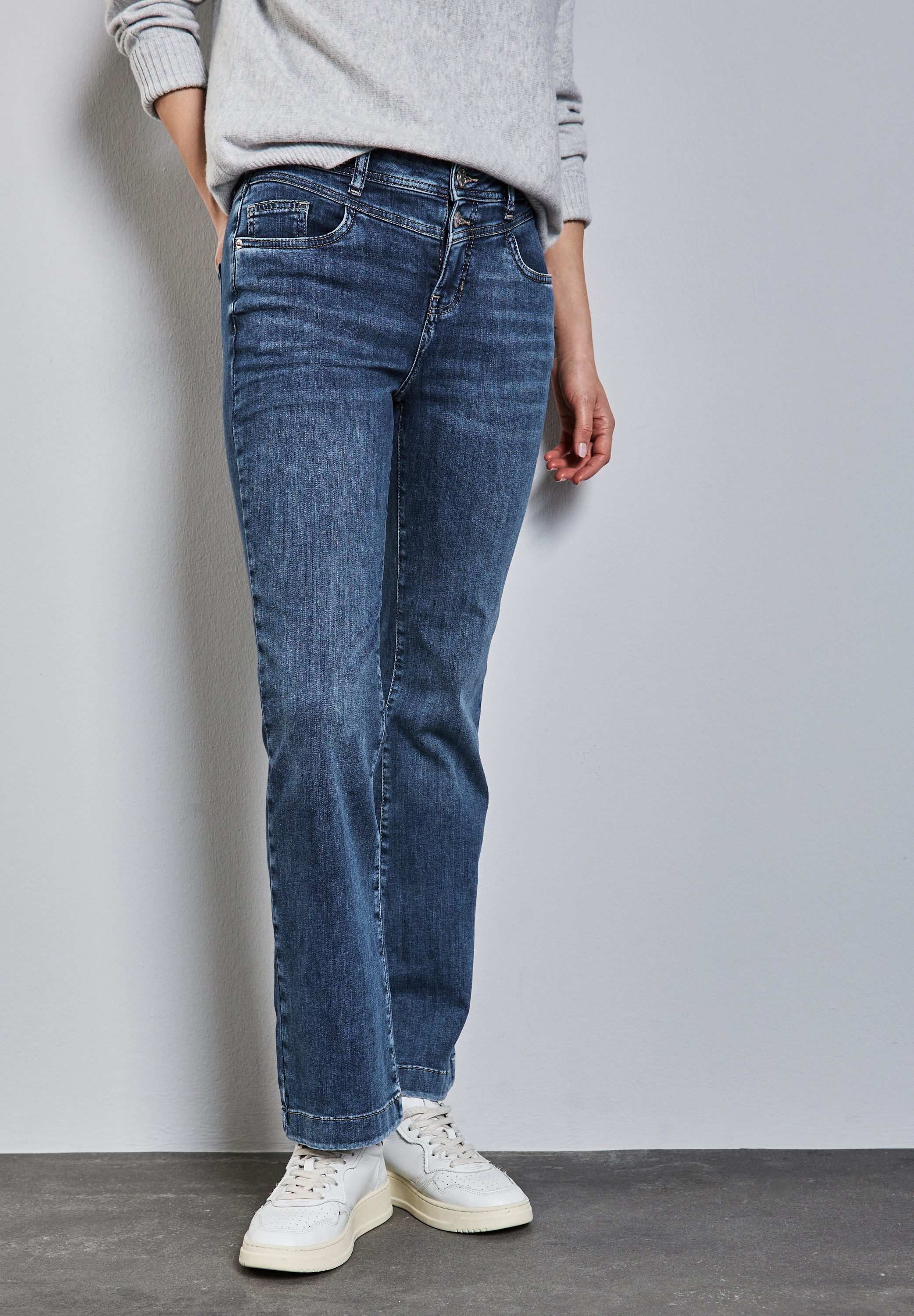 STREET ONE Slim-fit-Jeans aus Baumwolle mit Stretchanteil