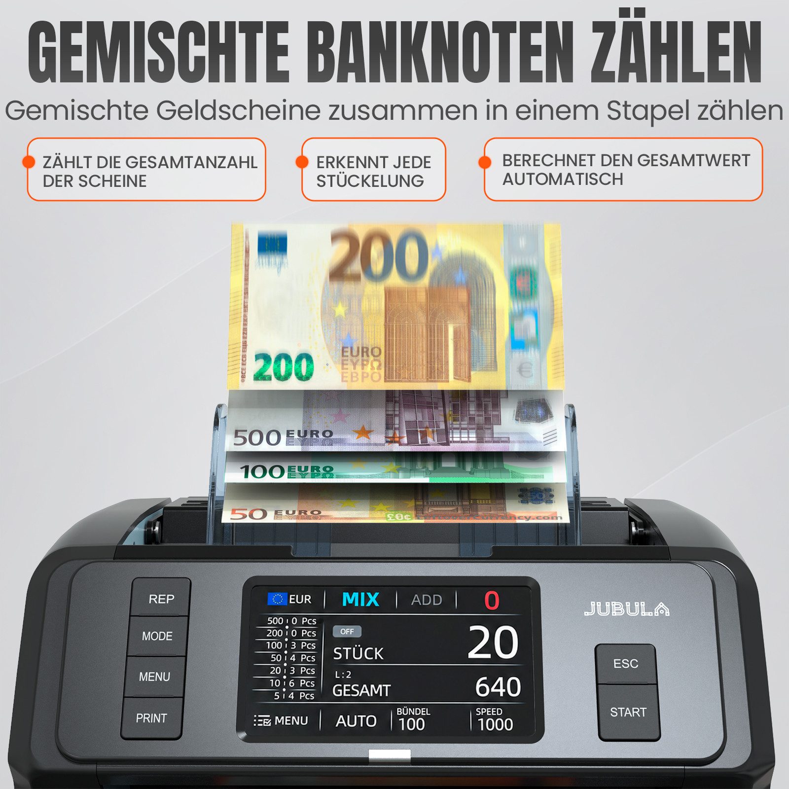 Jubula Banknotenzähler MV-400