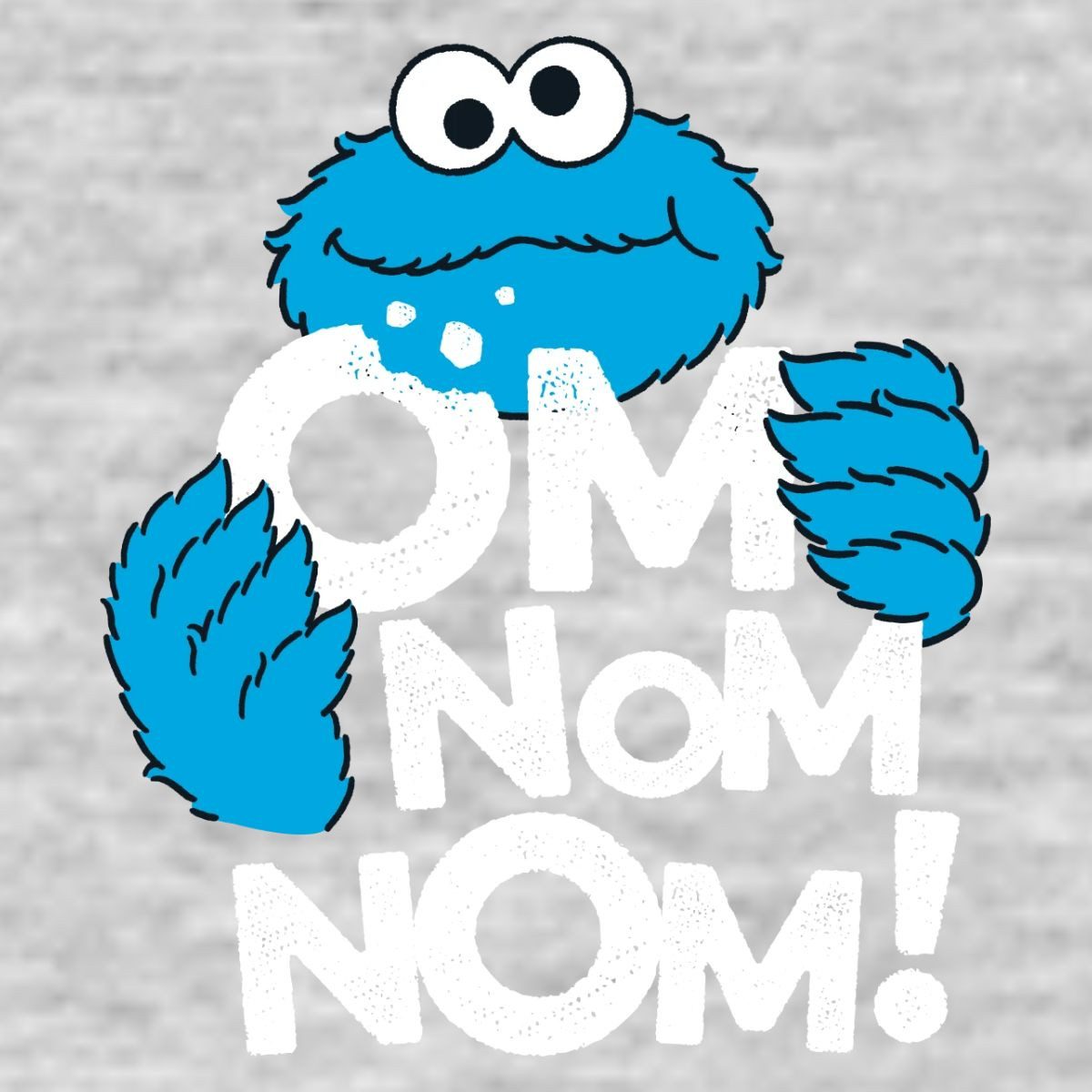 Spreadshirt T-Shirt Sesamstraße Krümelmonster Om Nom Nom Klein Männer T-Shirt (1-tlg)