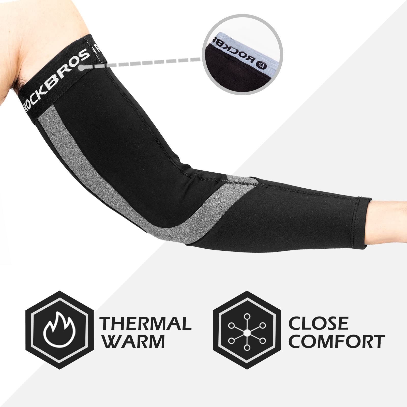 ROCKBROS Armlinge Winter Armwärmer/Beinwärmer Damen Herren für Radsport Wandern Laufen Outdoor