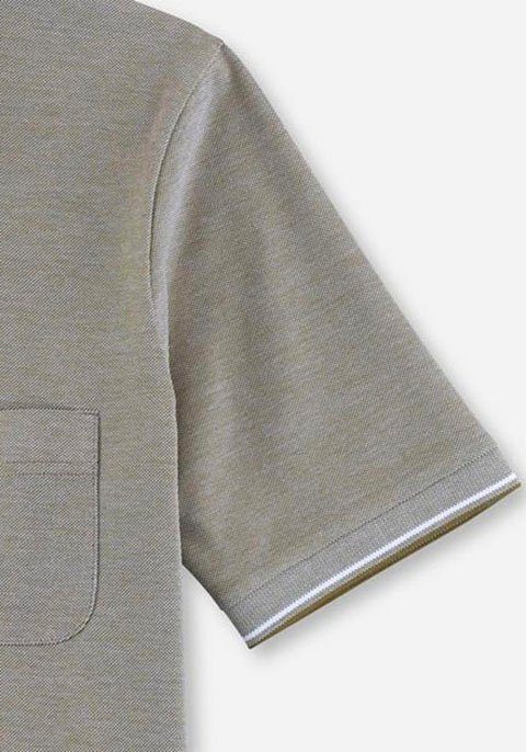 OLYMP Luxor fit modern hochwertiger in Piqué-Qualität Poloshirt khaki