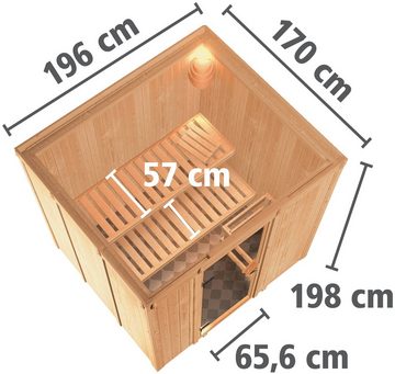 Karibu Sauna Solida, BxTxH: 196 x 170 x 198 cm, 68 mm, (Set) ohne Ofen