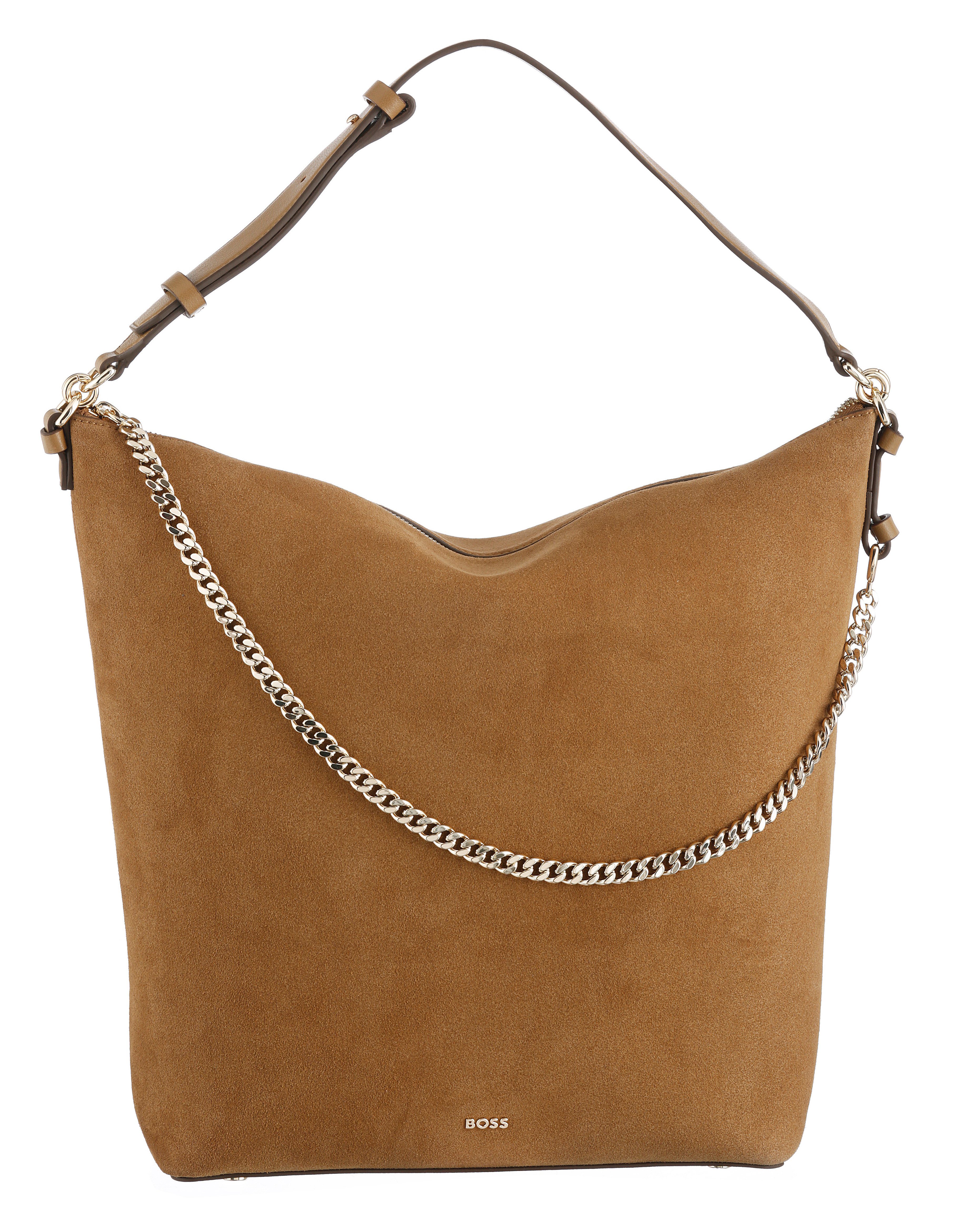 BOSS Schultertasche, Hobo Bag, Shopper, Beuteltasche mit Zierkette