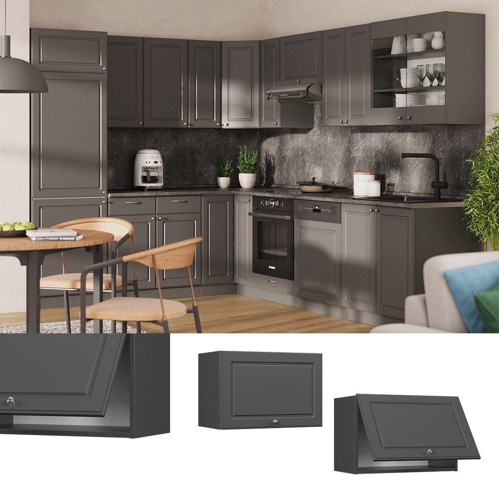 Vicco Hängeschrank Fame-Line, Anthrazit-Gold Landhaus/Anthrazit, 60 günstig online kaufen