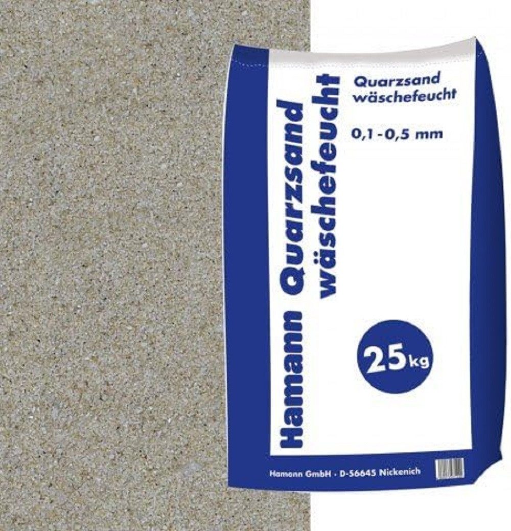 Hamann Mercatus GmbH Sand Hamann Mercatus Quarzsand wäschefeucht 0,1-0,5 mm 25 kg
