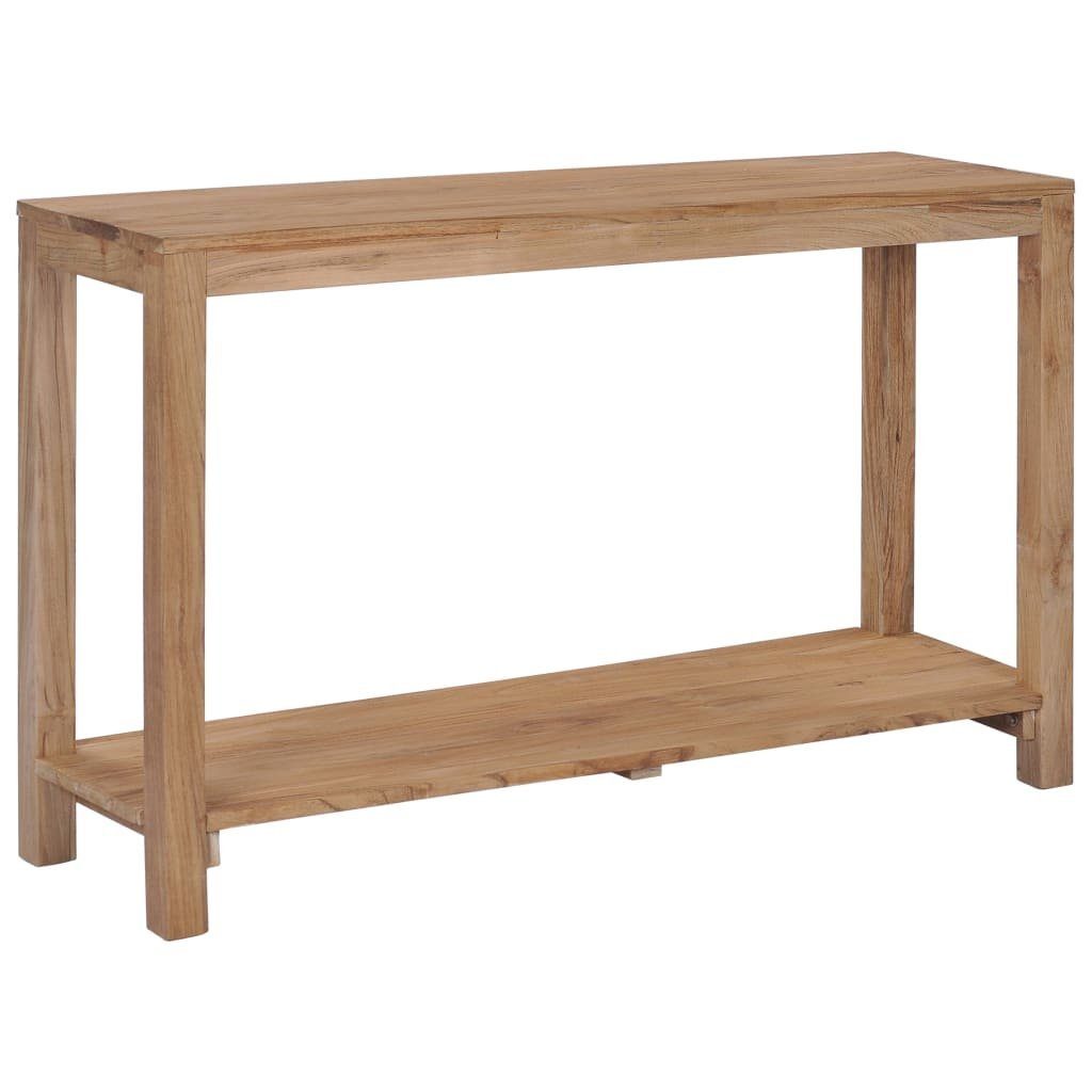 vidaXL Beistelltisch Konsolentisch 120x35x75 cm Teak Massivholz