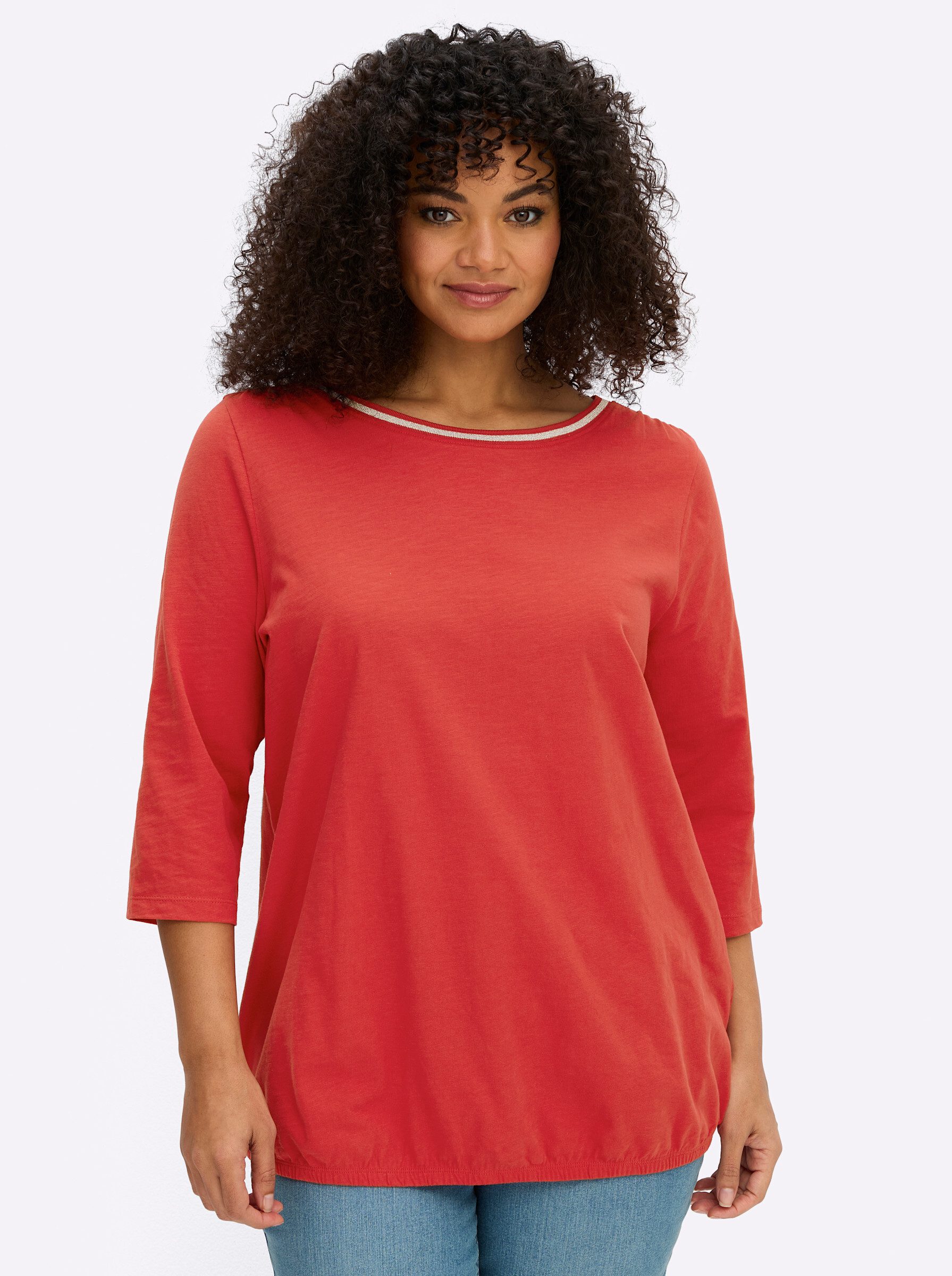 Sheego T-Shirt 3/4-Arm-Shirt 3/4-Arm