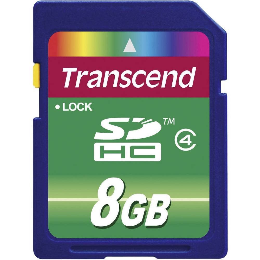 Transcend SDHC Karte 8 GB Class 4 TS8GSDHC4 Speicherkarte