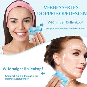DOPWii Gesichtsmassagegerät Gesichtsmassagerad, Doppelkopf, Kosmetik, Facelift, Doppelfarbe.