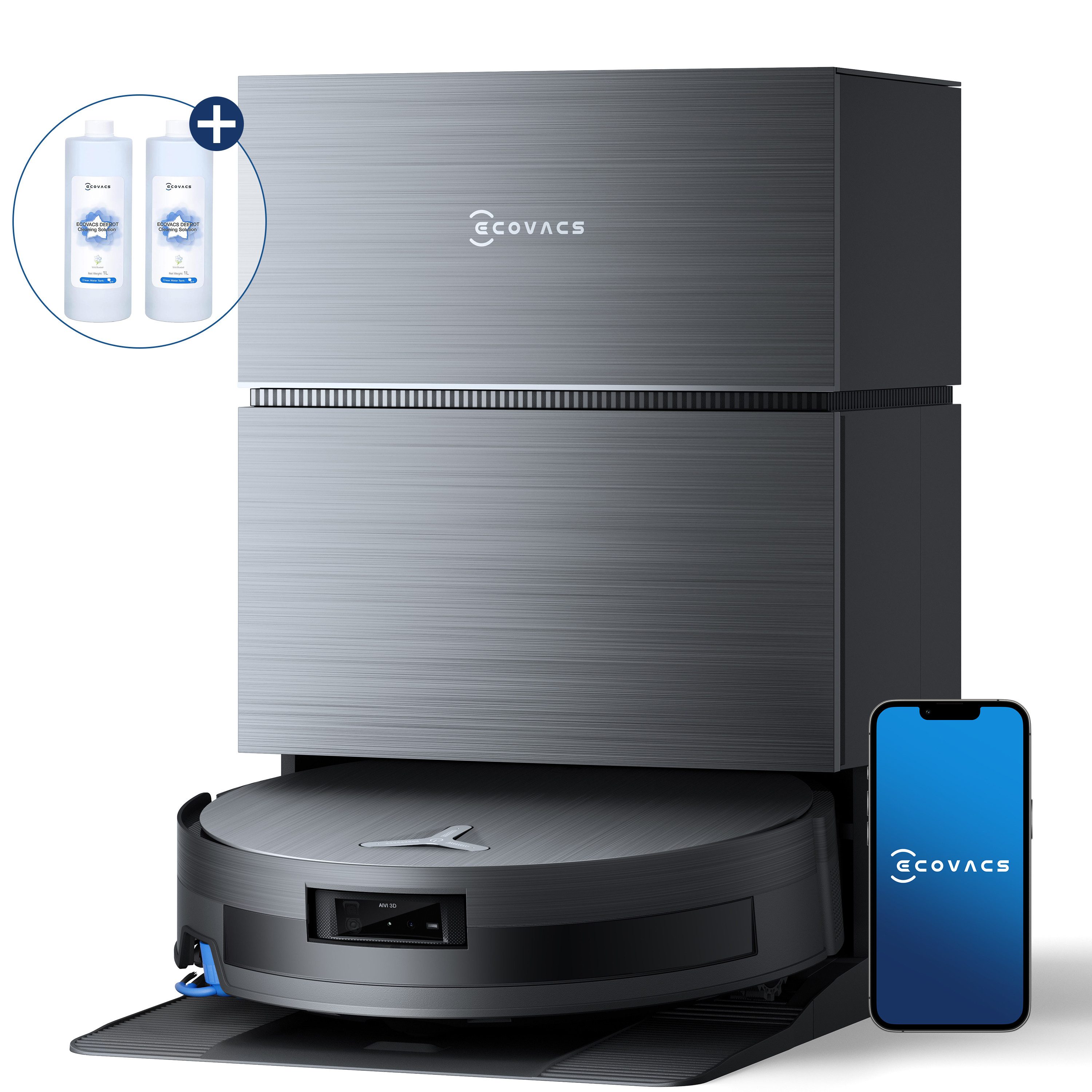 ECOVACS Saugroboter DEEBOT X11 PRO Omni Пылесосы Roboter mit Wischfunktion, 19.500 Pa,10-in-1-Station, Einweichfunktion,Lösung mit zweifacher Wirkung,Heißlufttrocknung,TruePass-Klettersystem, Agent YIKO,Intuitive Steuerung
