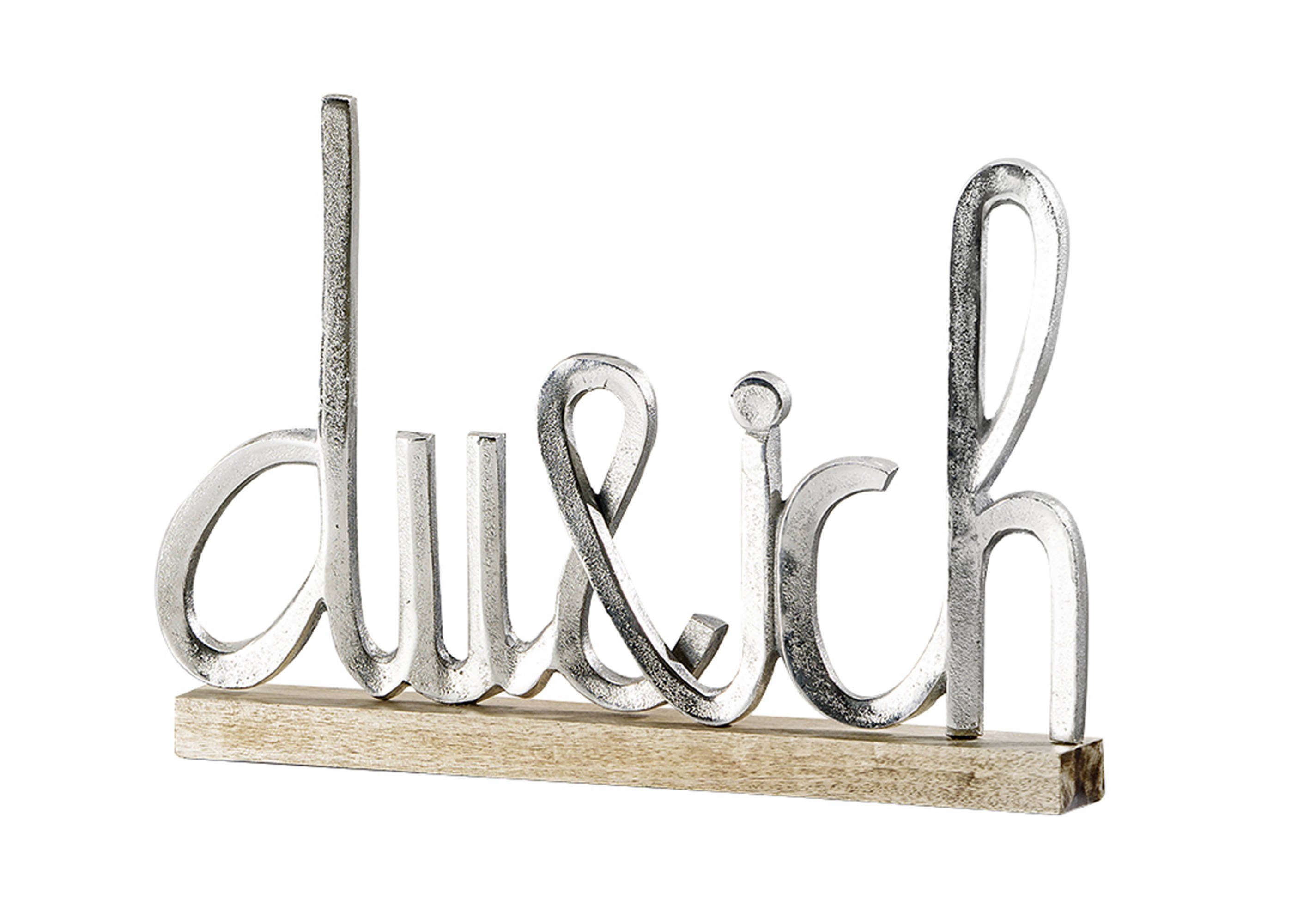GMD Living Dekoobjekt DUICH, Schriftzug "du&ich" aus Aluminium