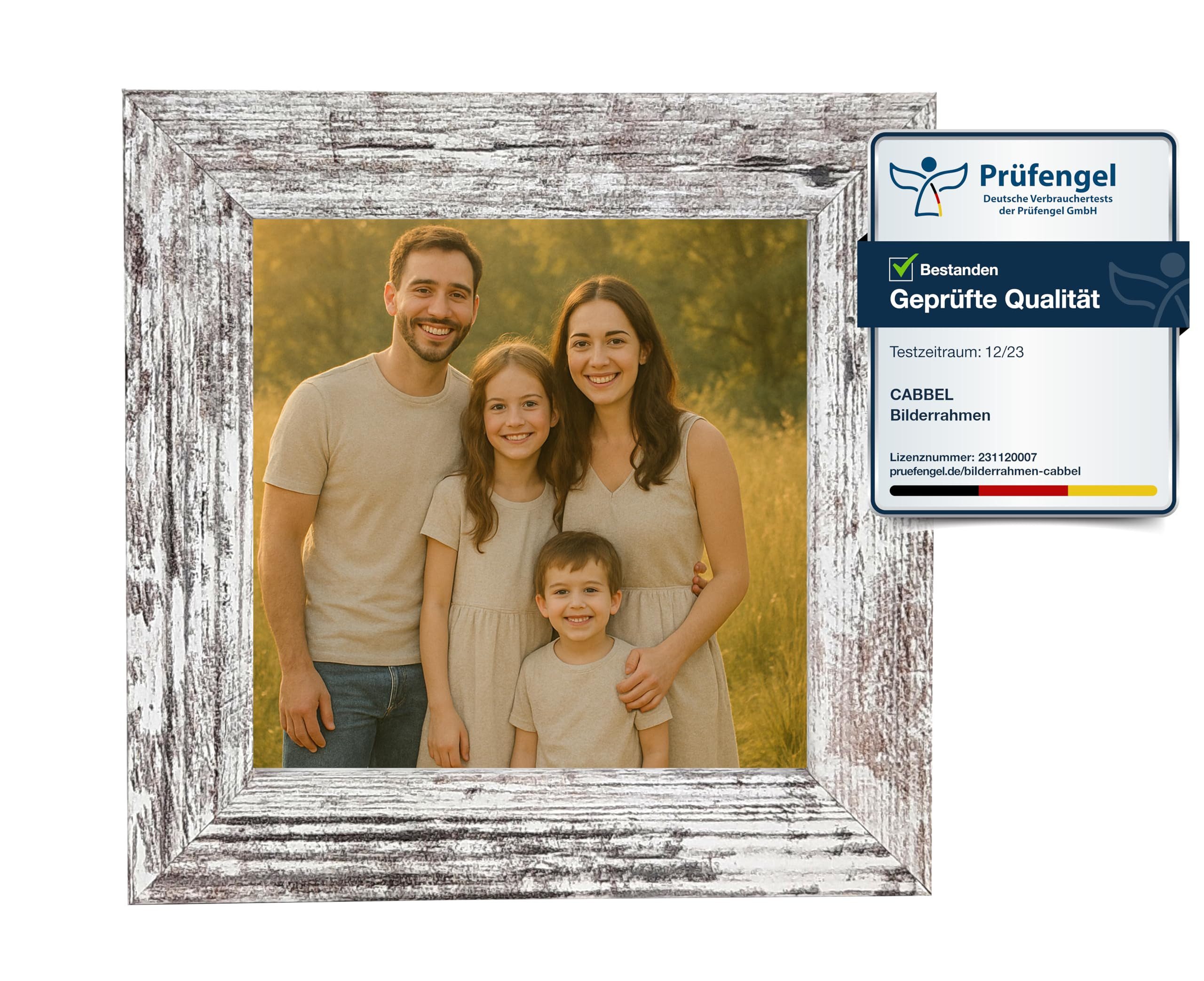 CABBEL Bilderrahmen MDF Holzrahmen Fotorahmen modern Collagen Foto Poster Galerie Wanddeko, für 1 Bilder (1 St), 10x10 cm Birke Wohnzimmer elegant Schmal Fotogalerie Schlafzimmer