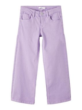 Name It Stoffhose Weite Denim Hose Twill Stoff Dad Jeans NKFROSE 6955 in Lila