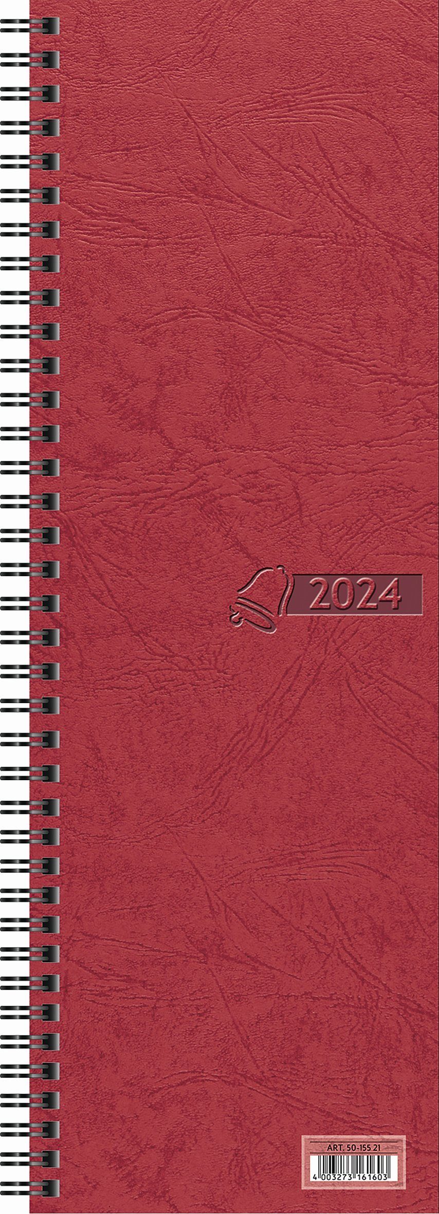 GLOCKEN Terminkalender 2024 Glocken Vormerkbuch 10x29cm 2S/1W 128Seiten