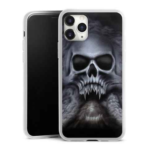 DeinDesign Handyhülle Totenkopf Schädel Trinity, Apple iPhone 11 Pro Max Silikon Hülle Bumper Case Handy Schutzhülle