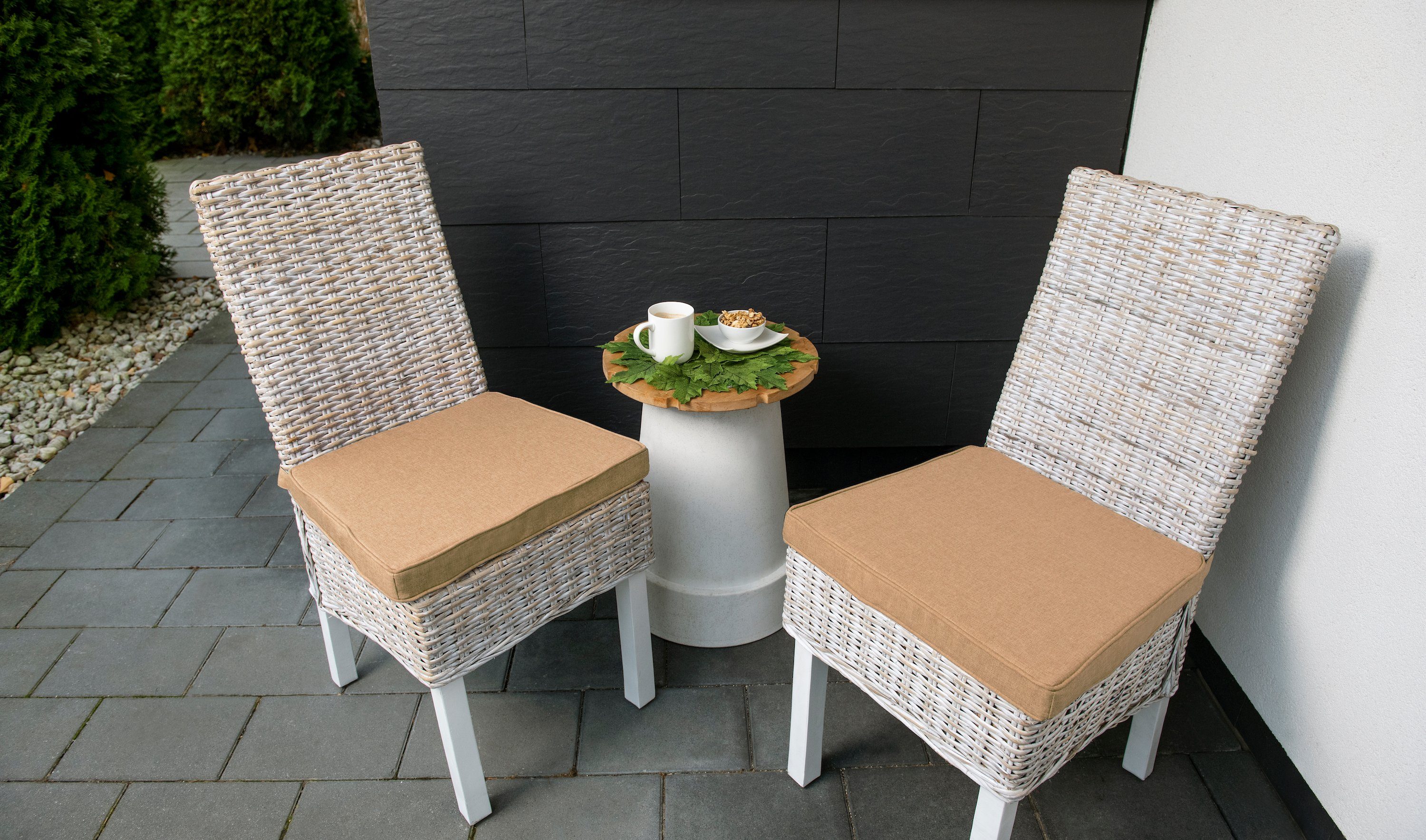 sunnypillow Stuhlkissen 4er Set Stuhlkissen 40 x 45 x 5cm