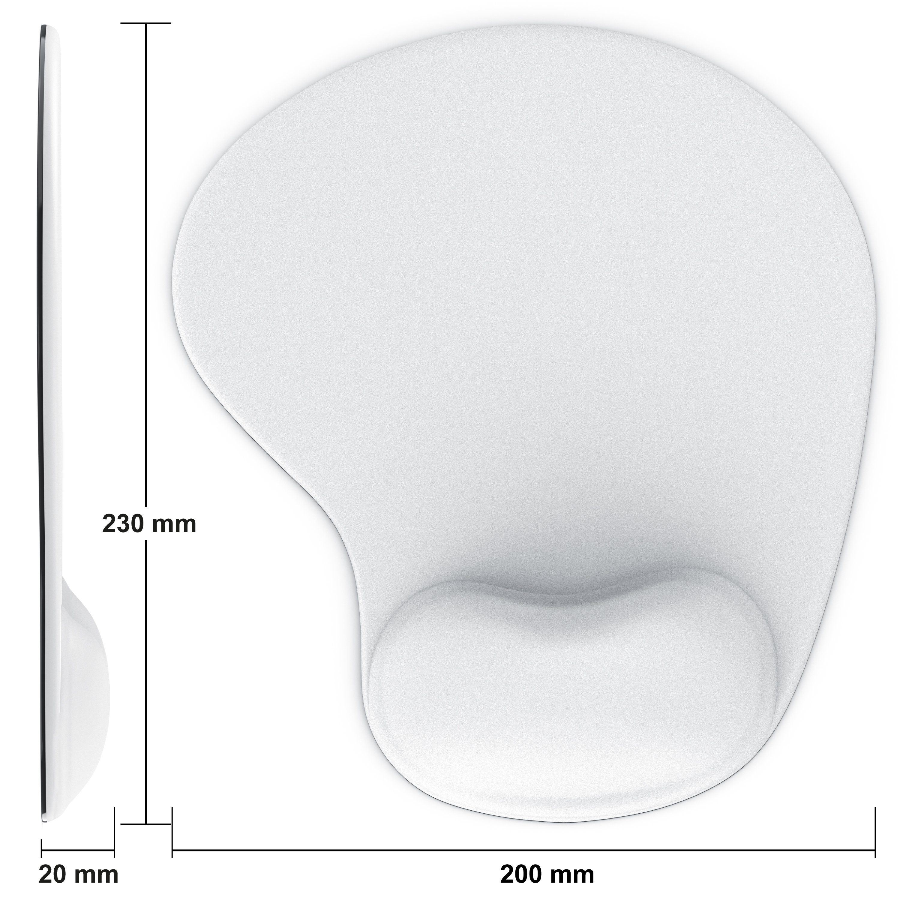 CSL Mauspad Office Gel Mousepad mit ergonomischer Handgelenkauflage, Office Gel Mousepad mit ergonomischer Handgelenkauflage,weiß