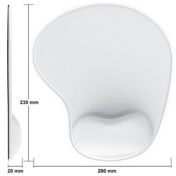 CSL Mauspad, mit Gelkissen & Handgelenkauflage, Komfort Office Mousepad