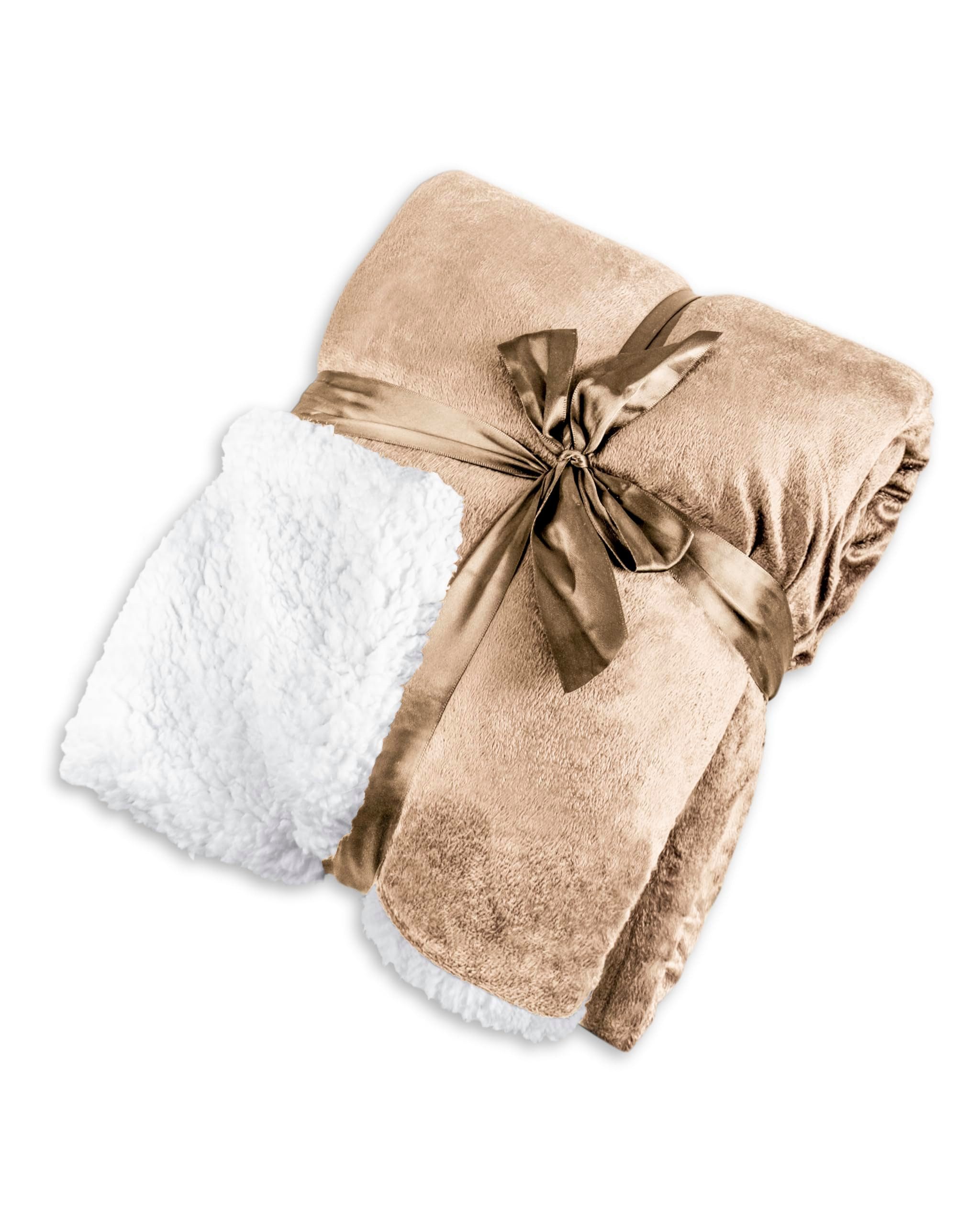 Wohndecke in Lammfell‑Optik - Kuscheldecke flauschig – Sherpa Fleecedecke, günstig online kaufen