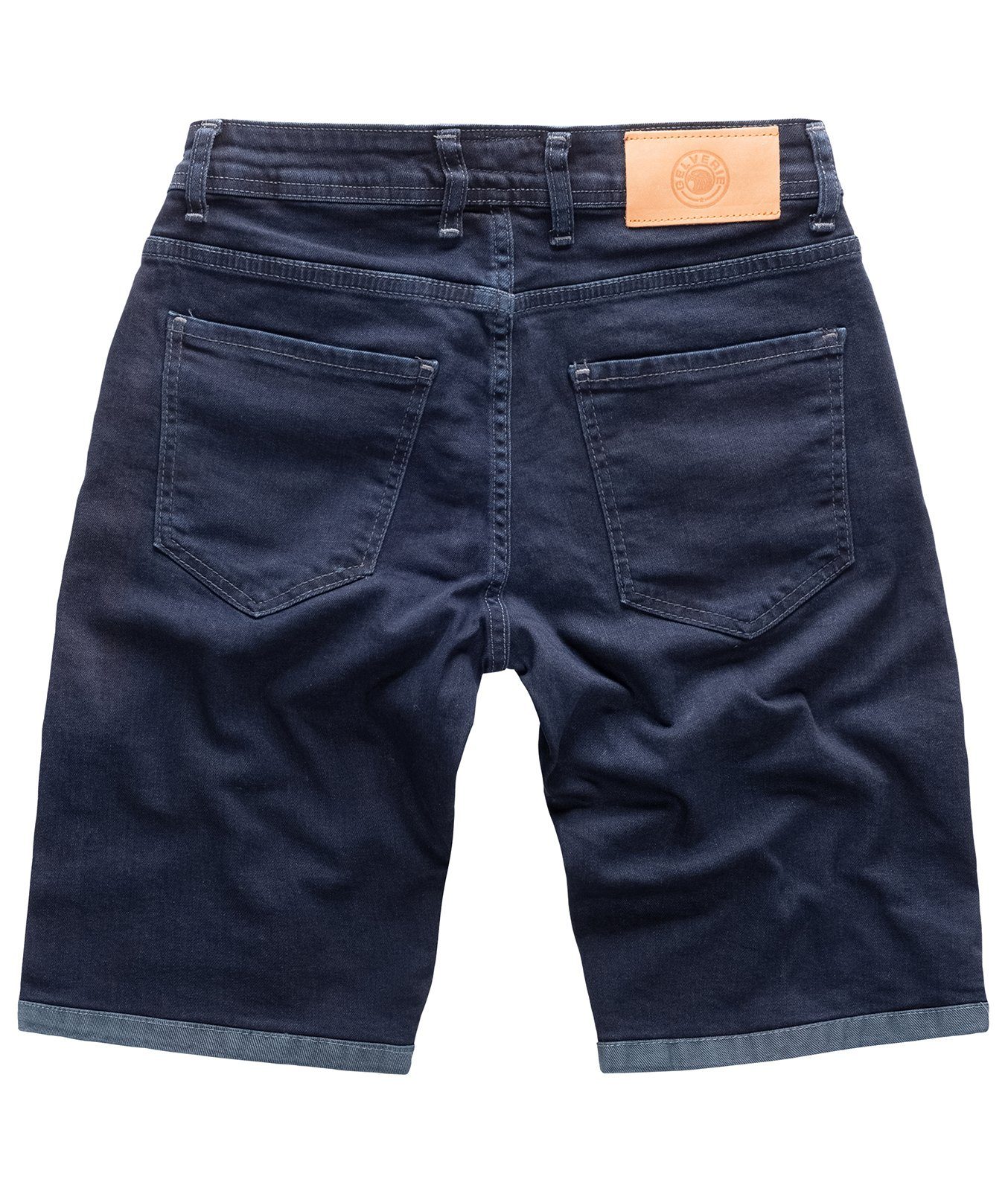 Gelverie Jeansshorts Herren Jeansshorts Stonewashed Dunkelblau günstig online kaufen