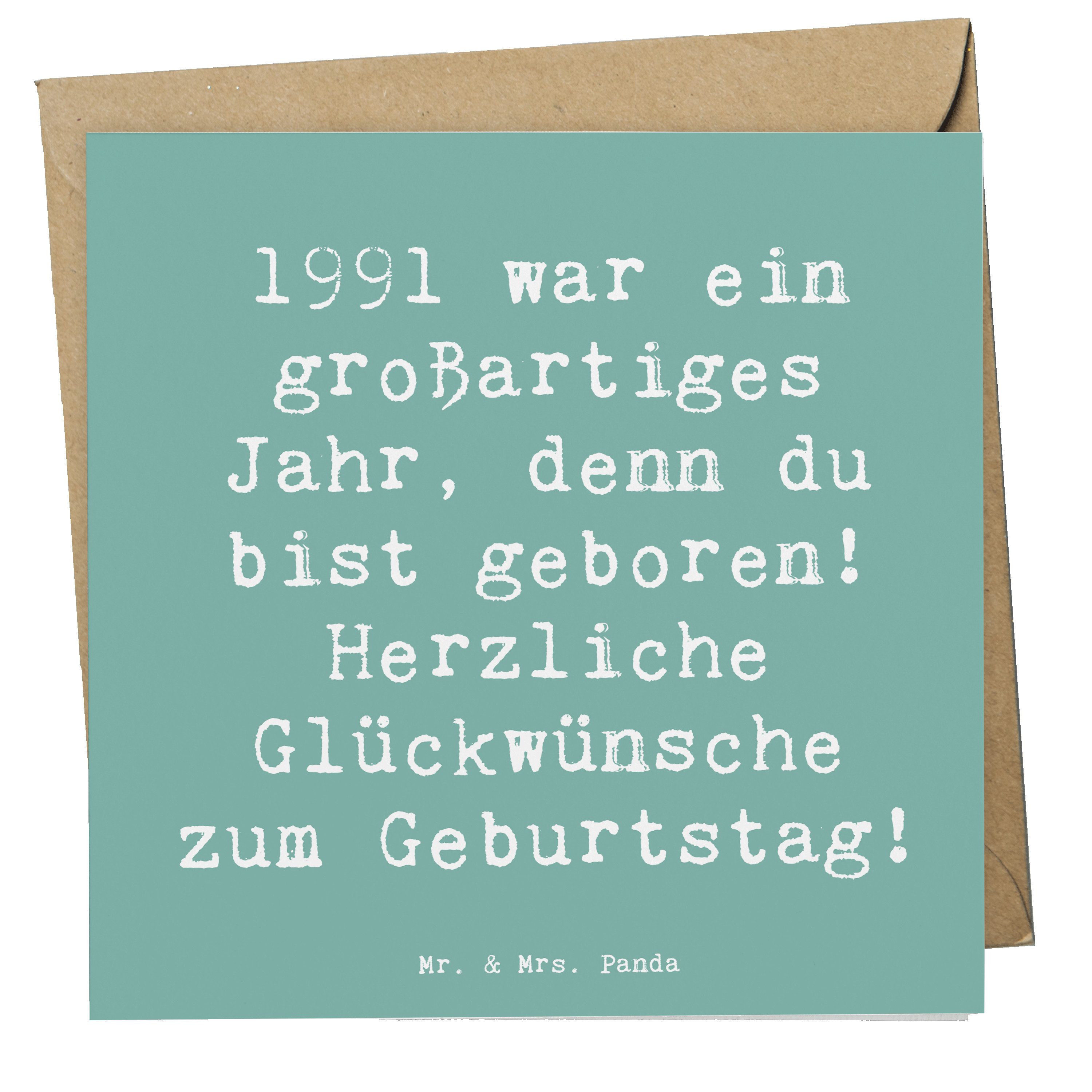 Grußkarte 1991 Geburtstag - Meeresbrise - Geschenk, Geburtstagskarte, Happy Bir