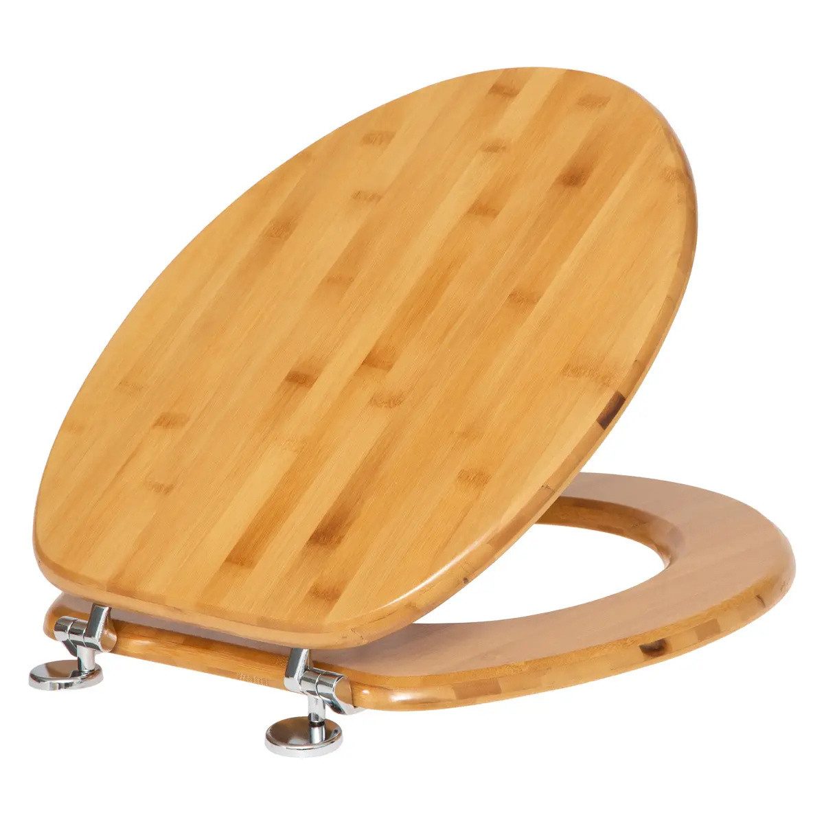 5five Simply Smart WC-Sitz WC-Sitz aus Bambus mit Scharnieren aus Zink