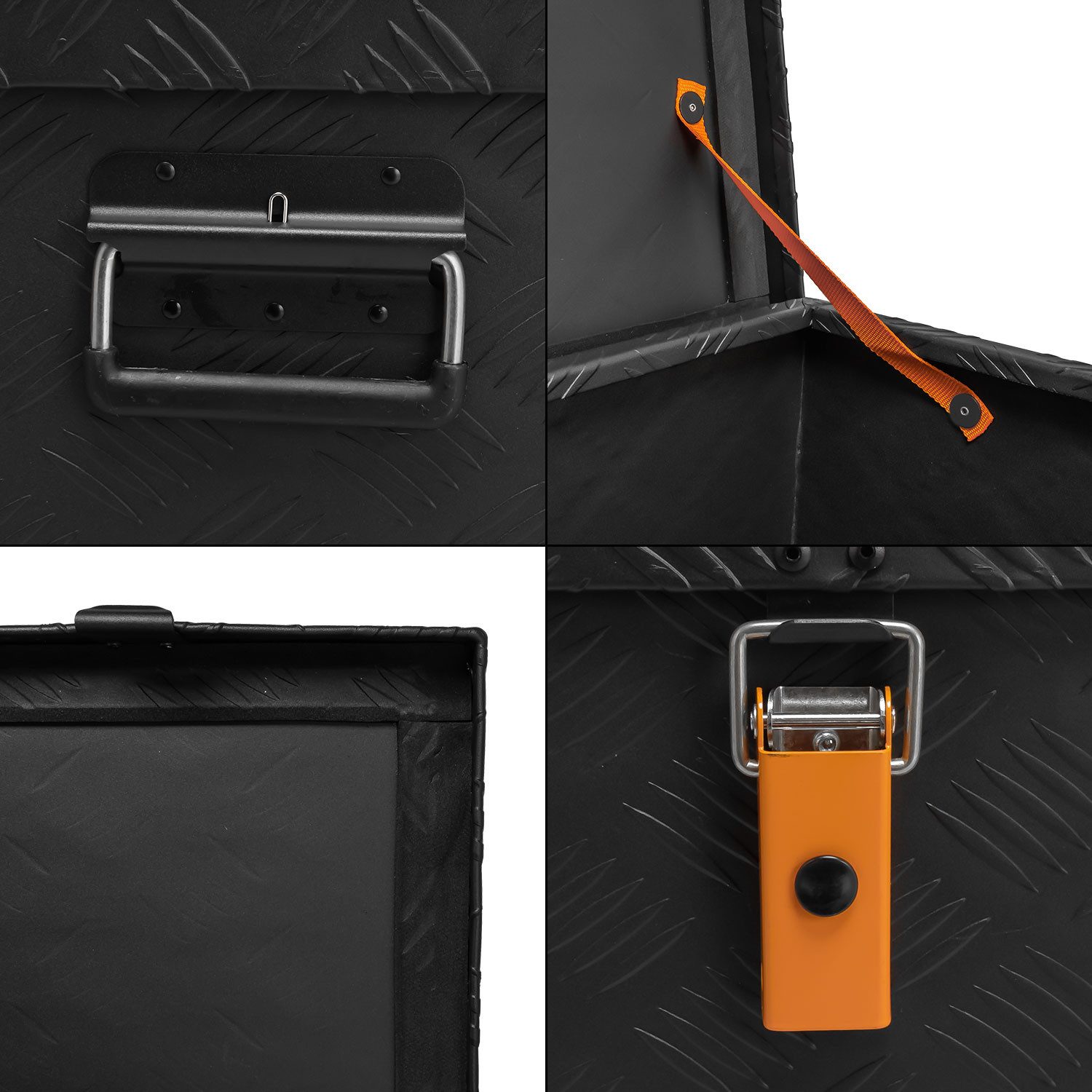 ALUBOX Aufbewahrungsbox Alukiste Outdoorkiste Riffelblech schwarz günstig online kaufen