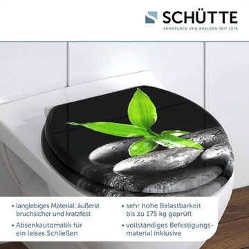 Schütte WC-Sitz DARK STONES AND BAMBOO, Toilettendeckel, mit Absenkautomatik