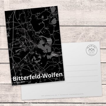 Mr. & Mrs. Panda Postkarte Bitterfeld-Wolfen - Geschenk, Karte, Stadt Dorf Karte Landkarte Map S