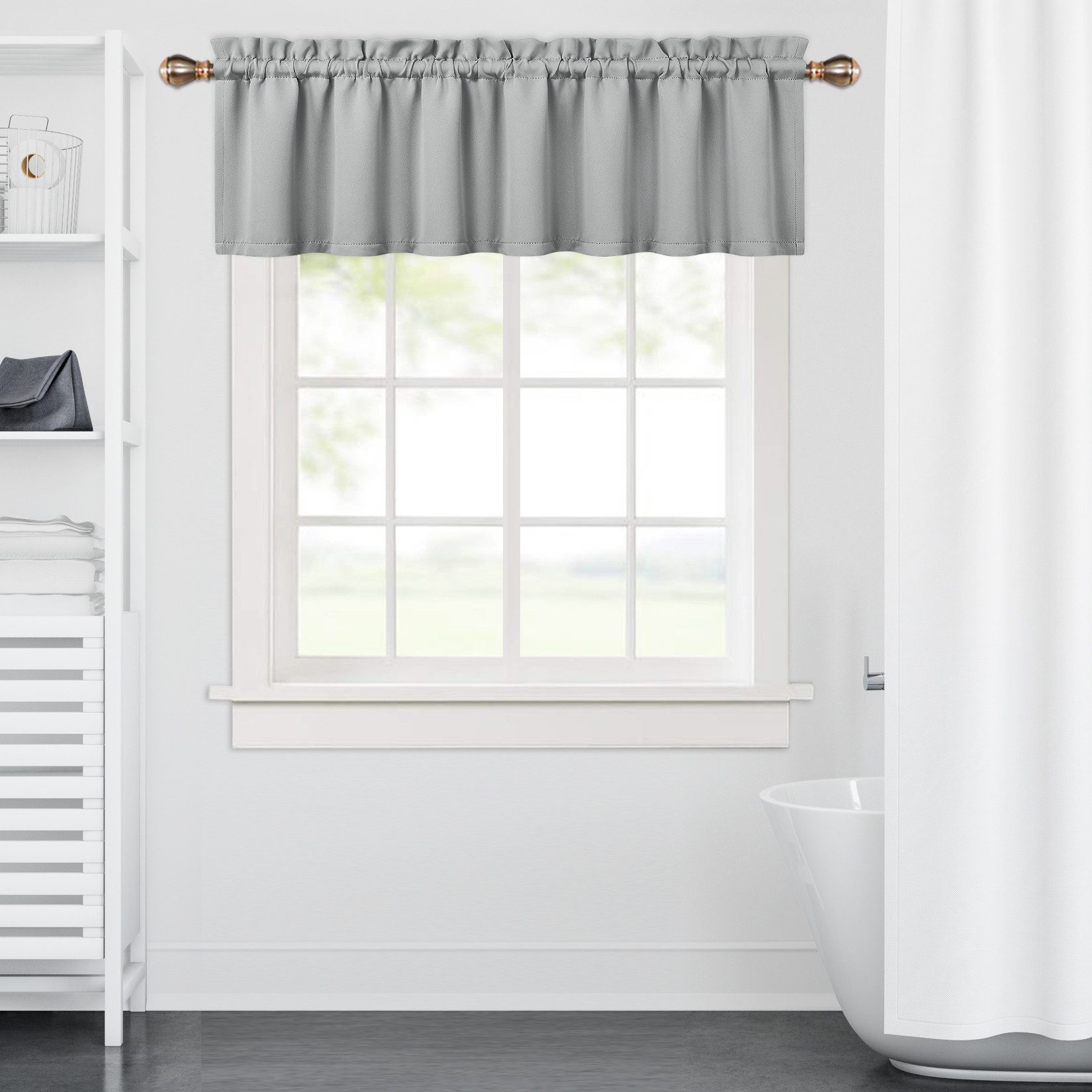 GarveeMore Gardine Verdunkelungsvorhang Scheibengardine Panneaux Kuvertstore, Thermoisolierende Verdunkelungsvorhänge für Küche und kleine Fenster – Bild 3 von 5