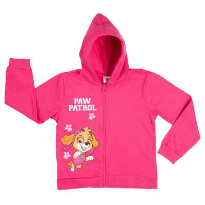 United Labels® Sweatjacke Paw Patrol Kapuzenpullover für Mädchen Sweatshirt Pink