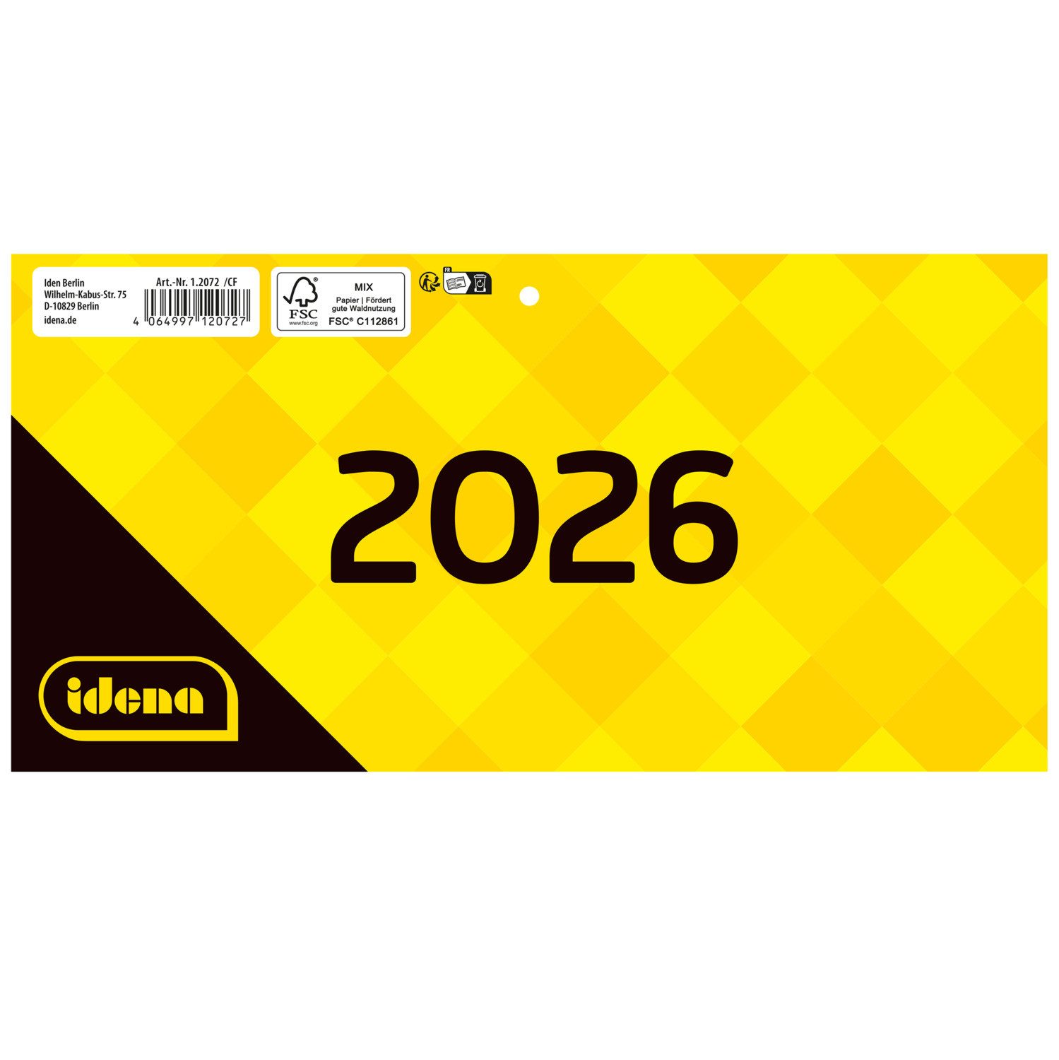 Idena Monatskalender Idena 12072 4-Monatskalender 2026 30x60cm