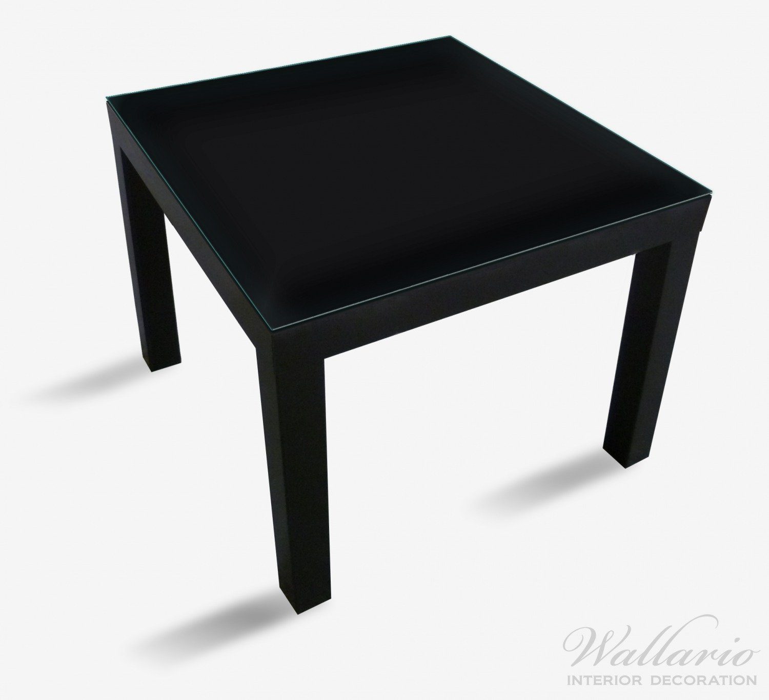 Wallario Lack Schwarz Tisch für (1 St), geeignet Ikea Tischplatte