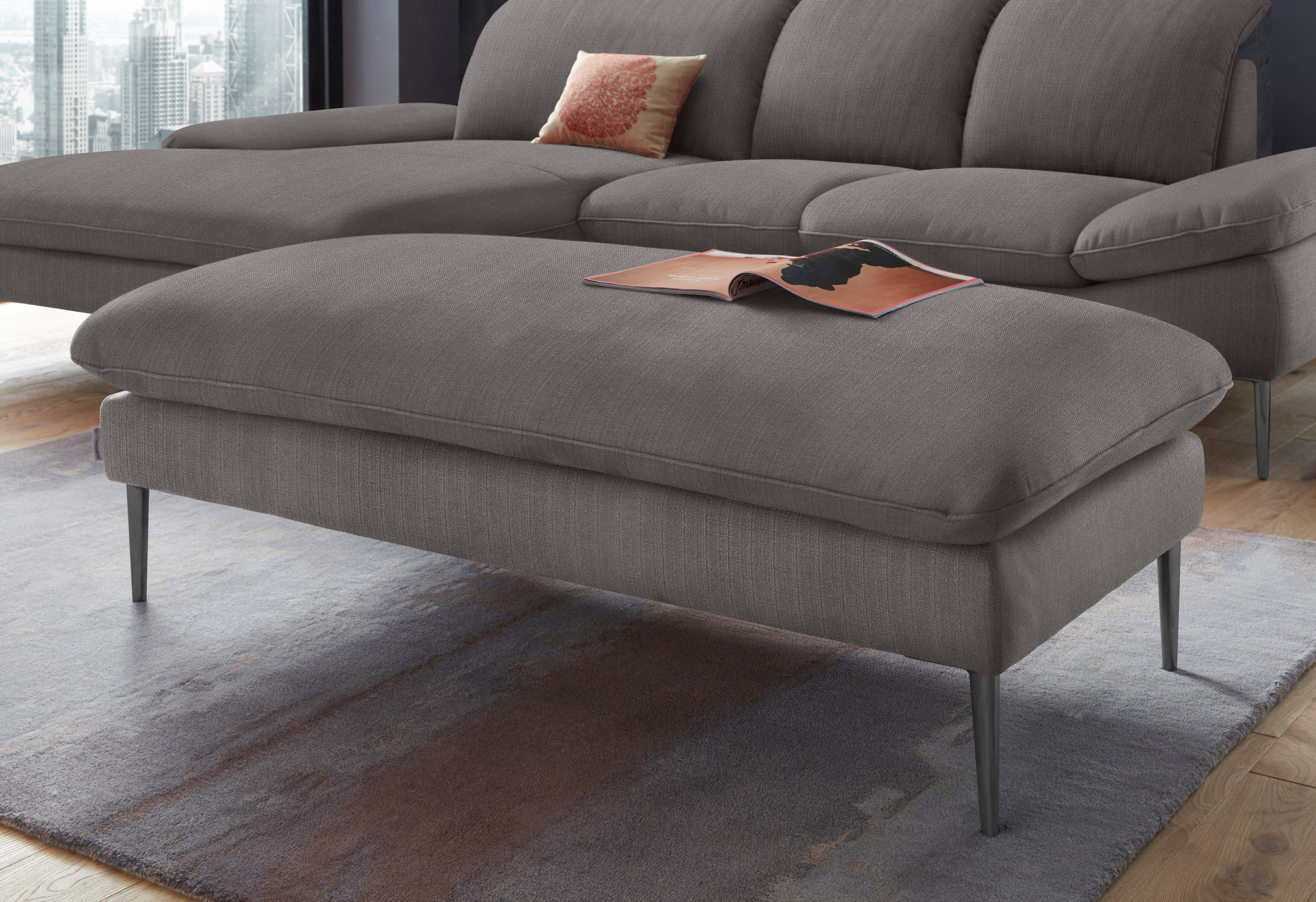 W.SCHILLIG Hocker enjoy&MORE, Füße schwarz pulverbeschichtet, Breite 151 cm