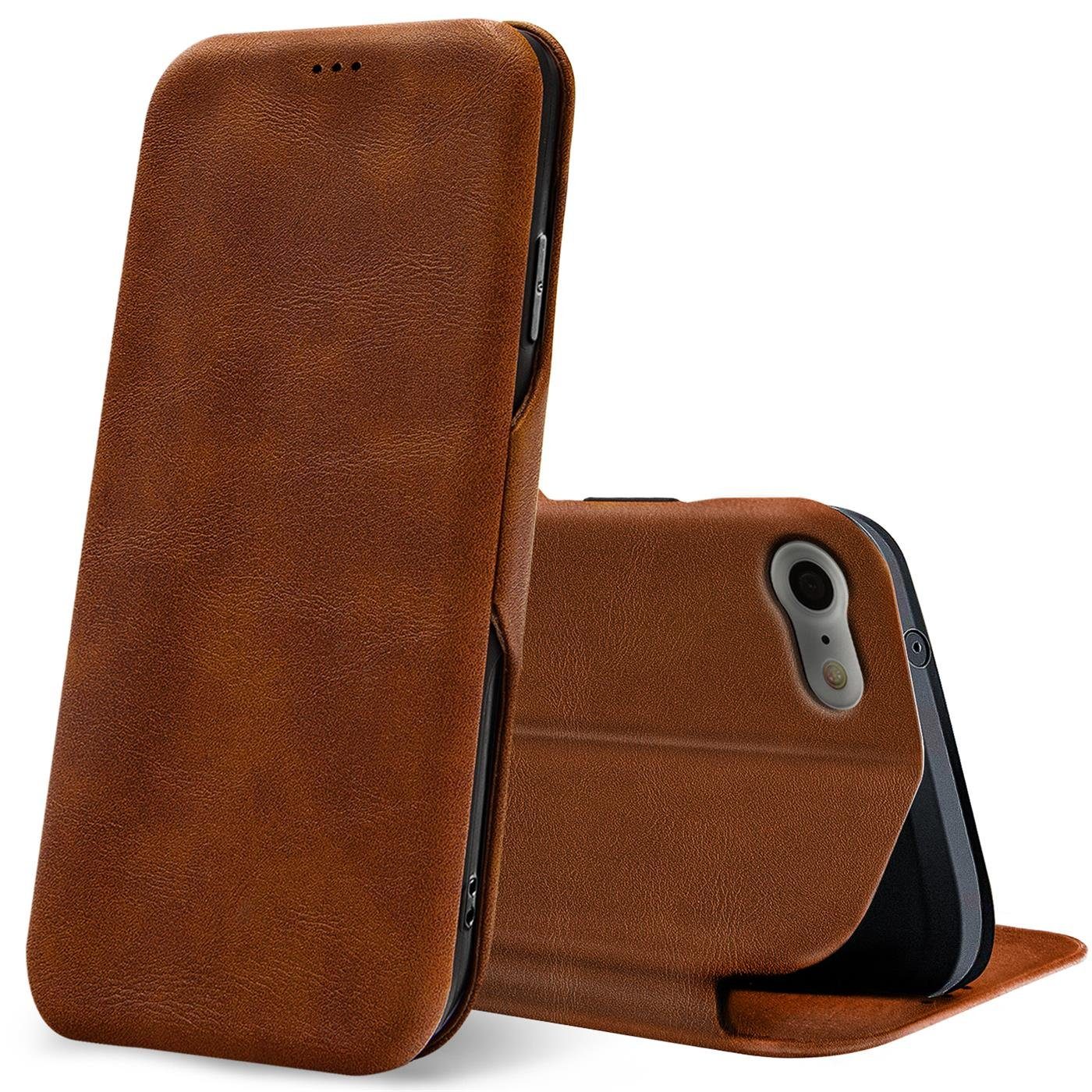 CoolGadget Handyhülle Premium Klapptasche Wallet Case für Apple iPhone 7 / 8 / SE 2 / SE 3 4,7 Zoll, Handy Tasche mit Kartenfach Book Schutzhülle