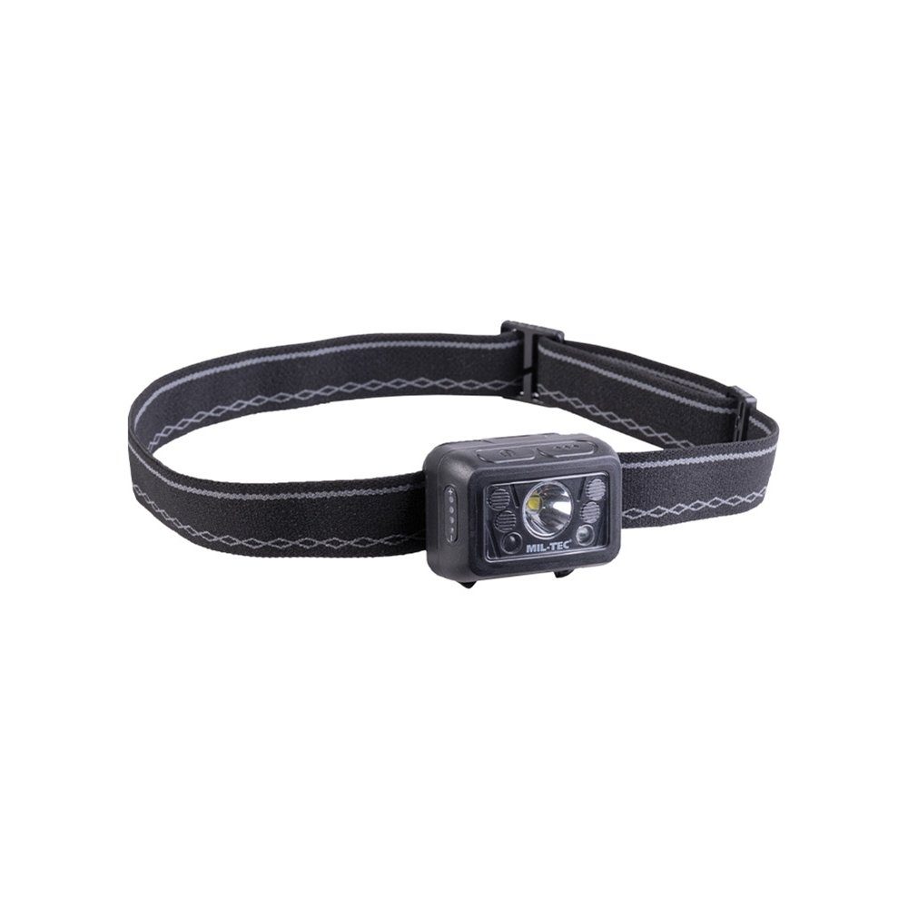 Mil-Tec LED Stirnlampe KOPFLAMPE RECHARGE GC260 SCHWARZ