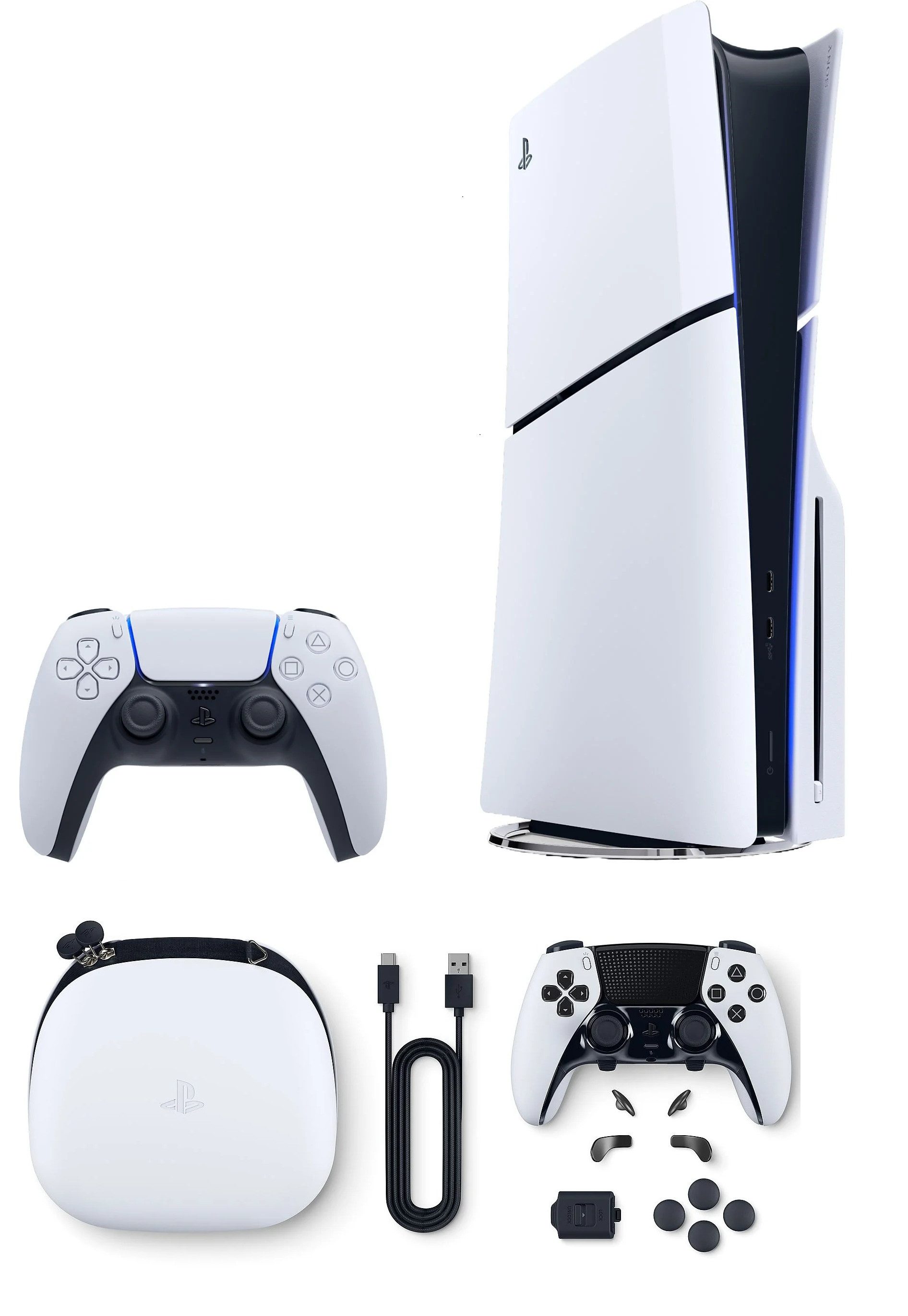 Playstation Playstation 5 Slim 1TB mit Blu-ray Laufwerk + 2 Controller Wunschfarbe