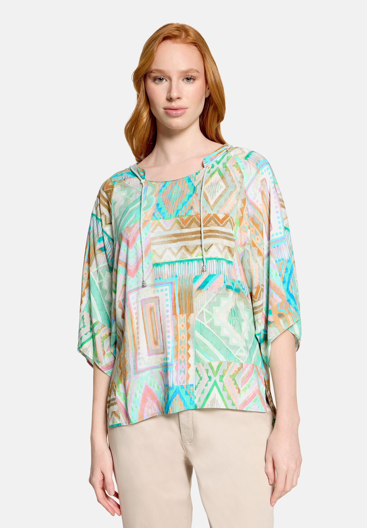 Cartoon Schlupfbluse Damen mit Muster
