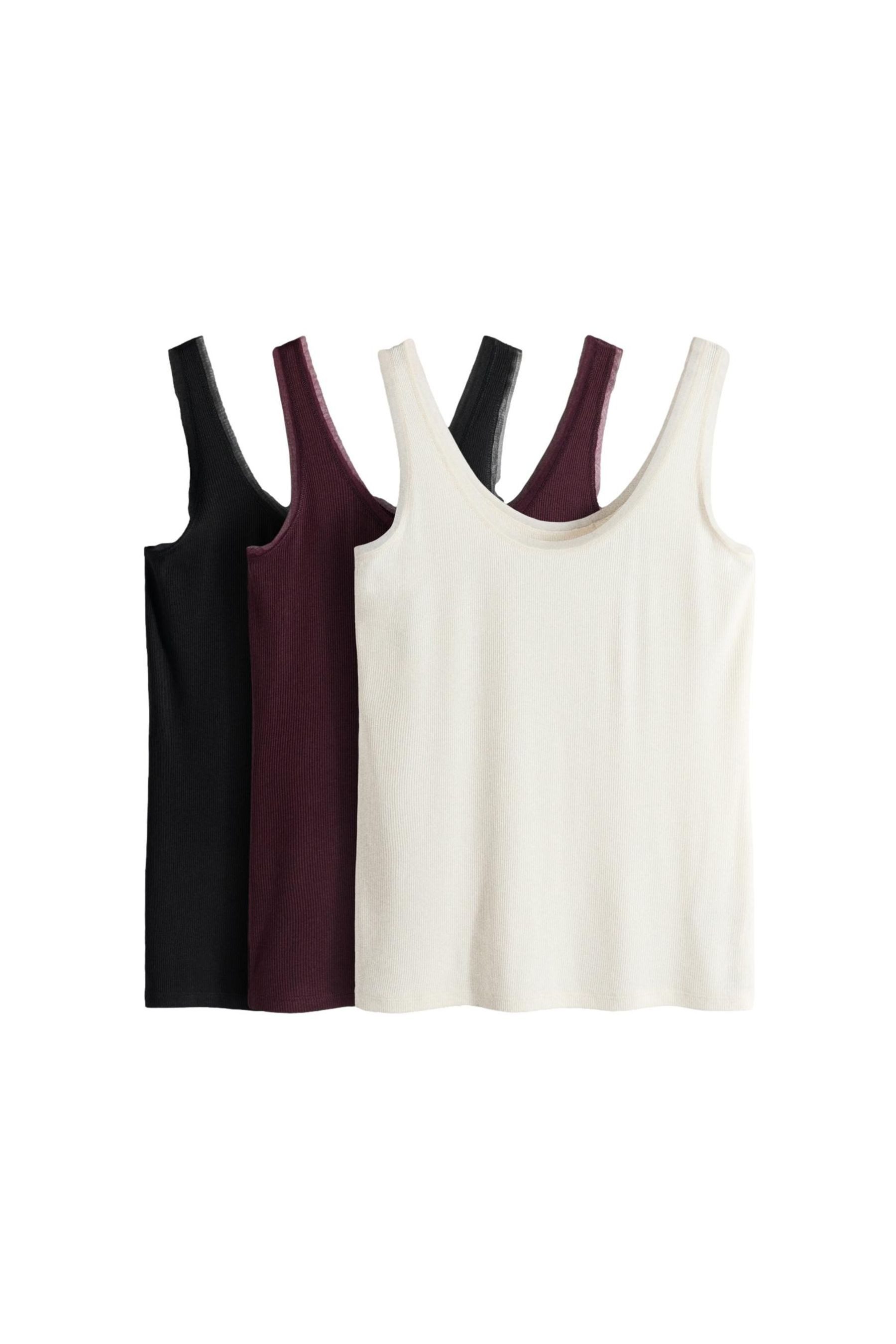 Set: Tanktop The Set Trägertops mit Meshbesatz, 3er-Pack